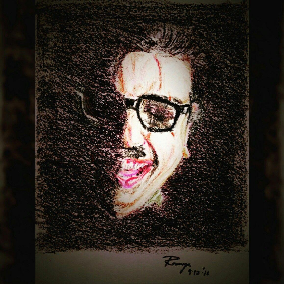 1159x1159 Kamal Hassan's Anbe Sivam drawing on paper. Background image wallpaper, Drawings, Art