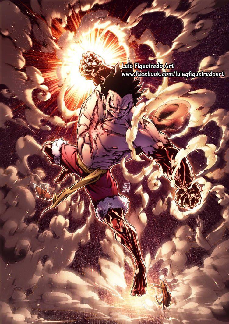 Ảnh Luffy Gear 4 - Bức ảnh Luffy Gear 4 không thể nào không khiến fan của One Piece phấn khích. Với bộ cánh màu đen và đỏ nổi bật, Luffy trông thật mạnh mẽ trong trang phục mới của mình. Đừng bỏ lỡ cơ hội này để ngắm nhìn Vua Hải Tặc trong trạng thái Gear