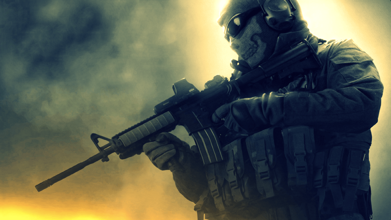 1600x900 Skull Soldier Wallpaper HD