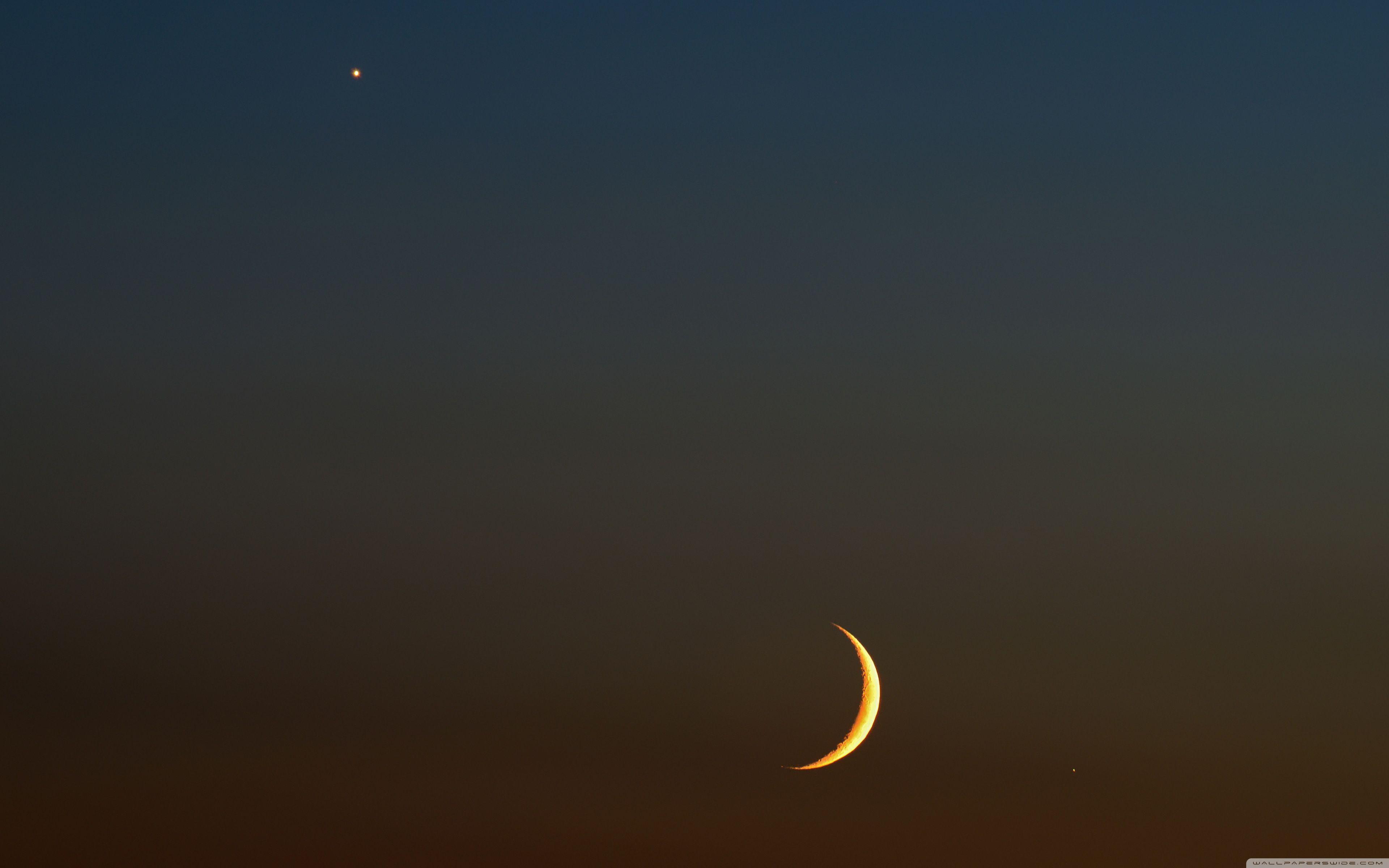 3840x2400 Star And Moon Wallpaper