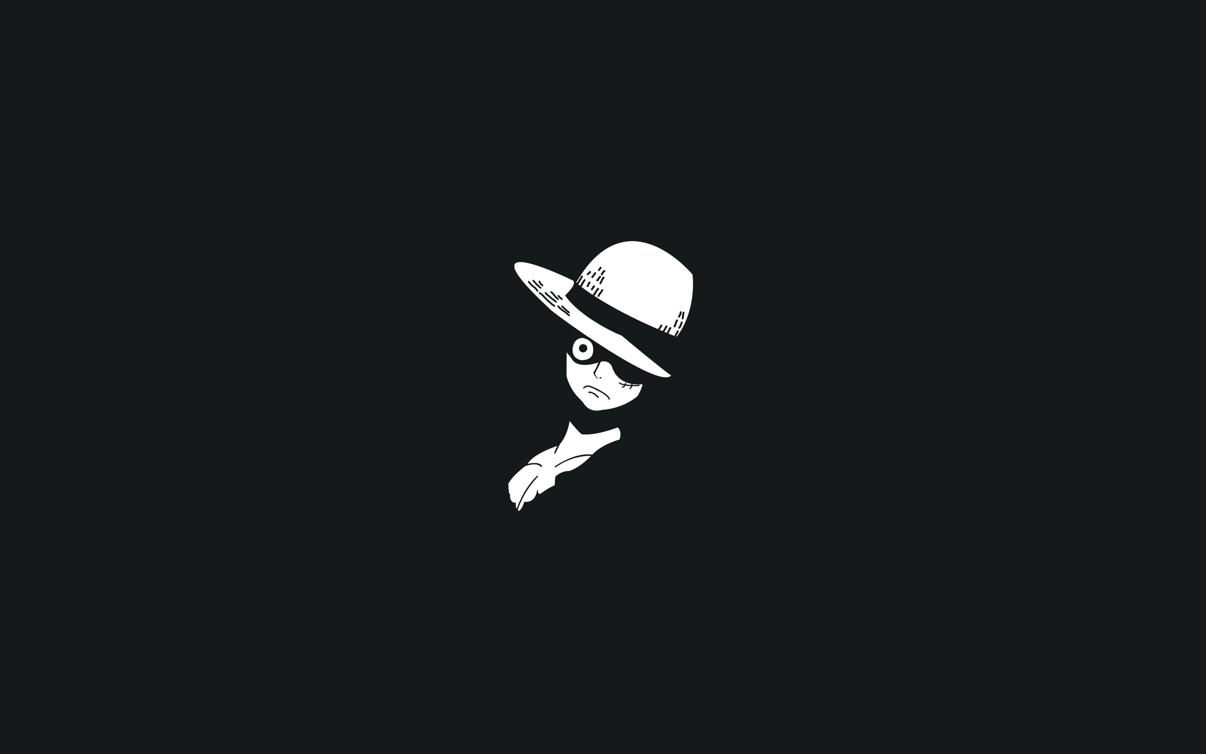 3840x2400 Download 3840x2400 wallpaper anime, monkey d. luffy, dark, minimal, 4k, ultra HD 16: widescreen, 3840x2400 HD image, background, 21287
