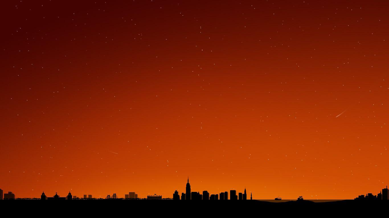 1366x768 Sunrise at City Windows 10 Wallpaper 1366x768 Wallpaper