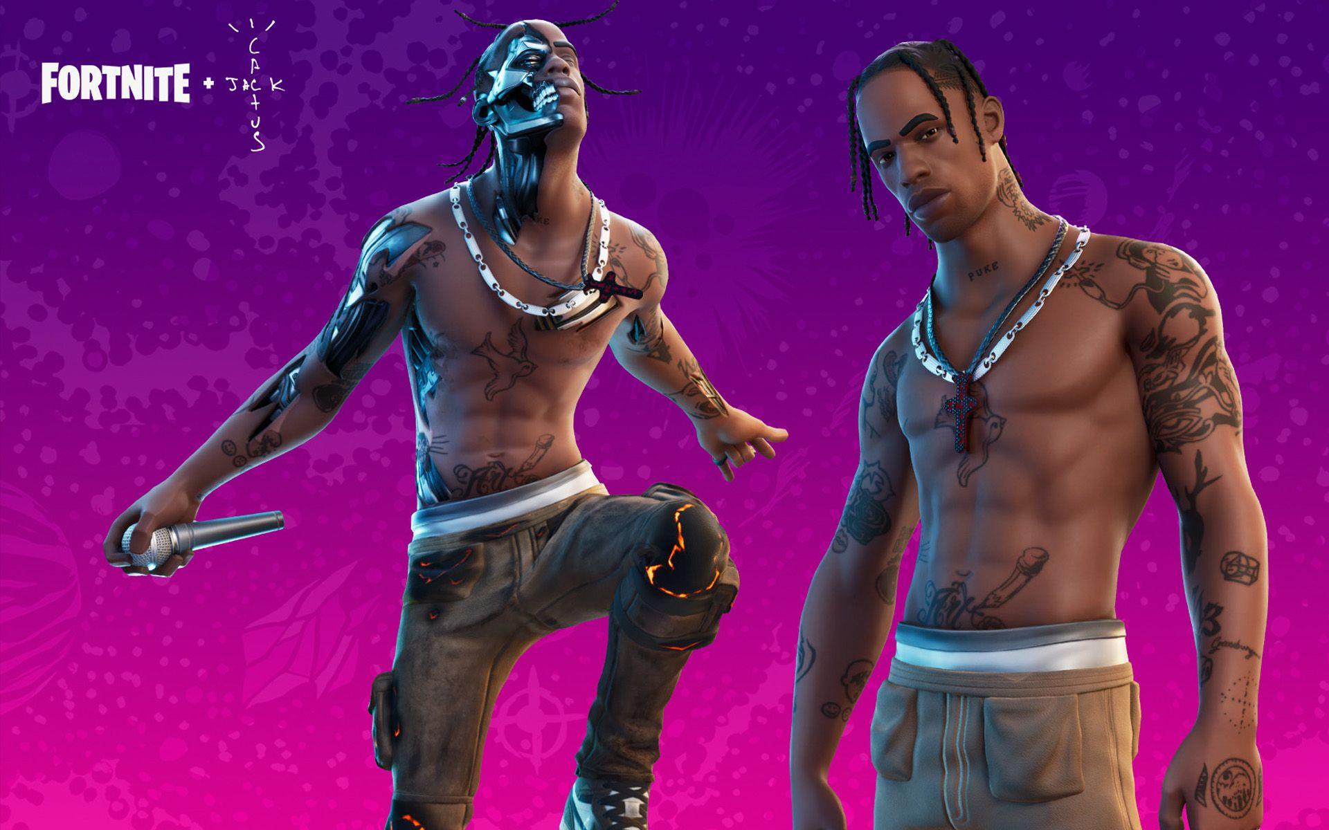 1920x1200 Download wallpaper Travis Scott, poster, Fortnite 2020 games, The Scotts, Fortnite Chapter Ruby Skin, Fortnite II, artwork, Fortnite, Travis Scott Fortnite for desktop with resolution 1920x1200. High Quality HD picture wallpaper