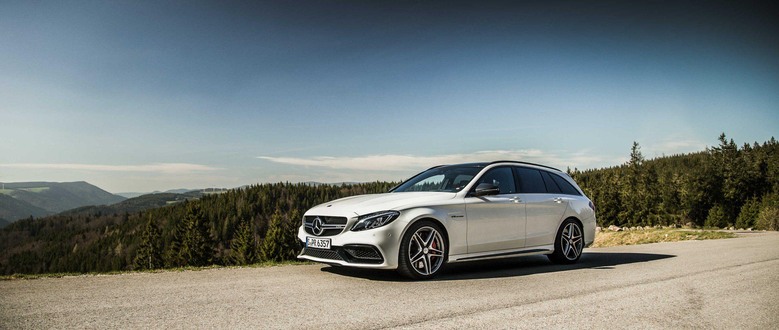 2560x1084 Mercedes AMG C 63 S Estate Wallpaper. #MBsocialcar