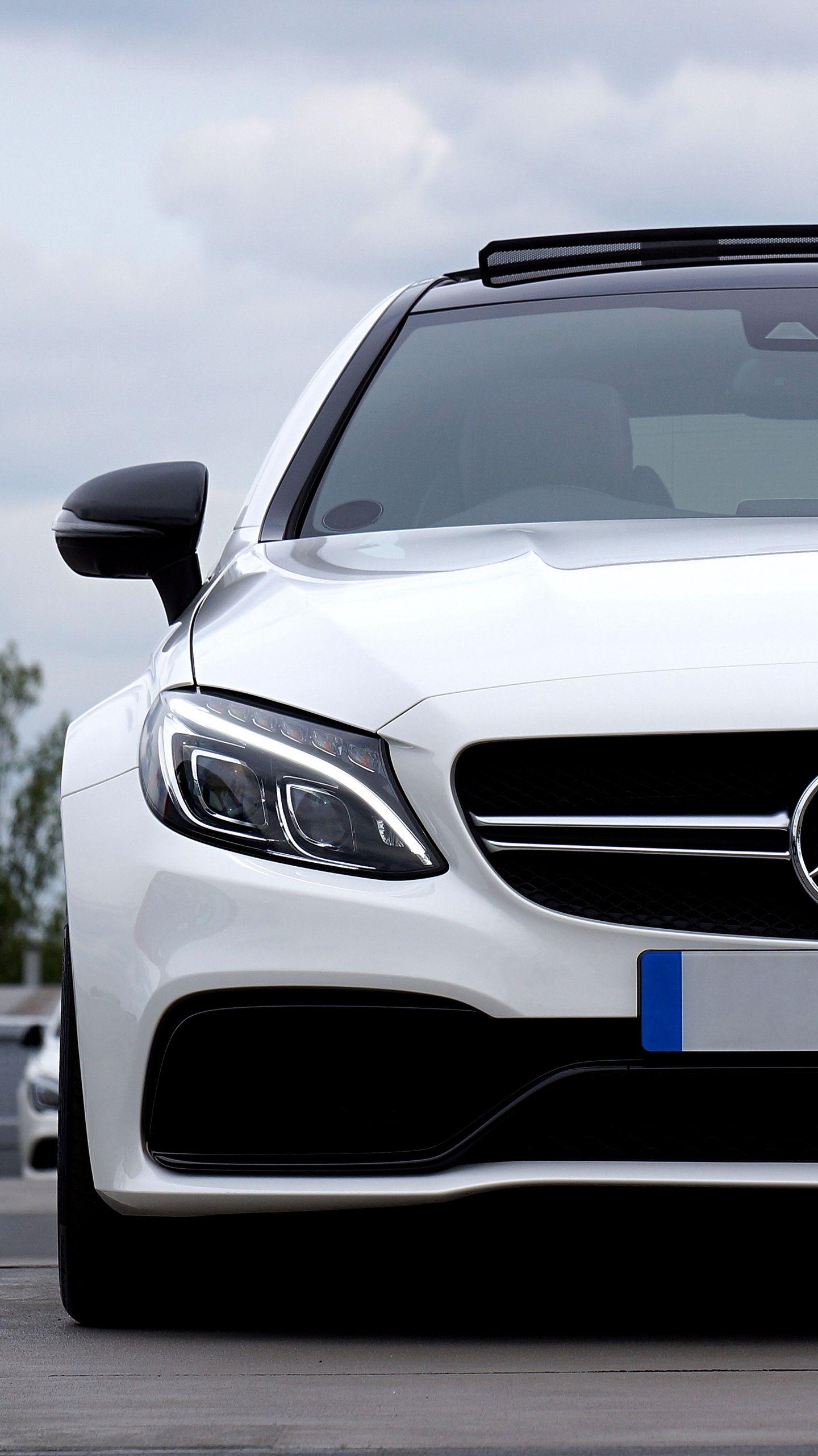 1440x2560 Wallpaper Mercedes C63 Amg, Mercedes, Car, White, Front C63 Amg Front Wallpaper & Background Download