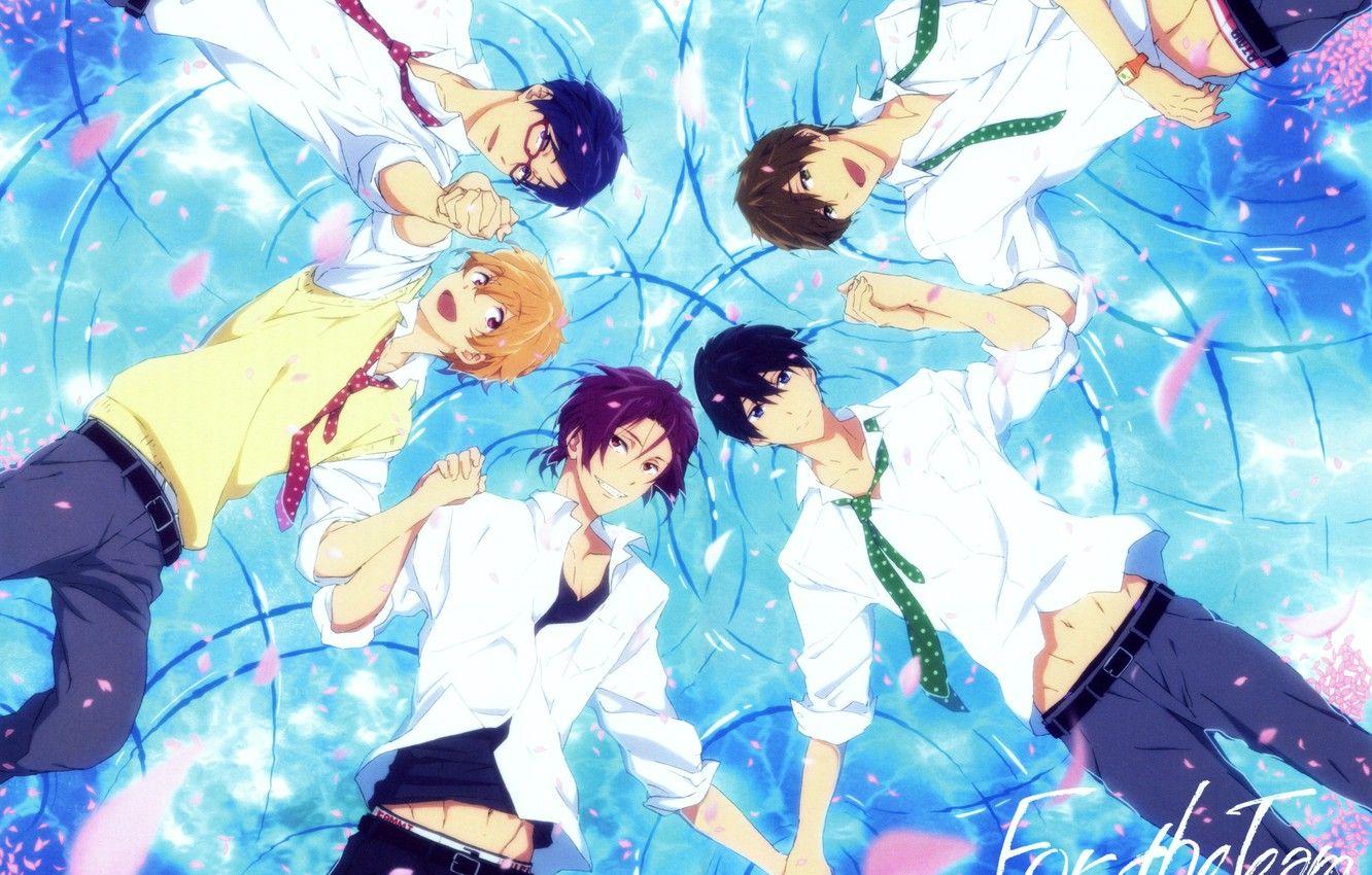 1332x850 Wallpaper Nanase Haruka (Free!), Matsuoka Rin, Hazuki Nagisa, Ryugazaki Rei, Tachibana Makoto, Kyoto Animation, Free! image for desktop, section прочее