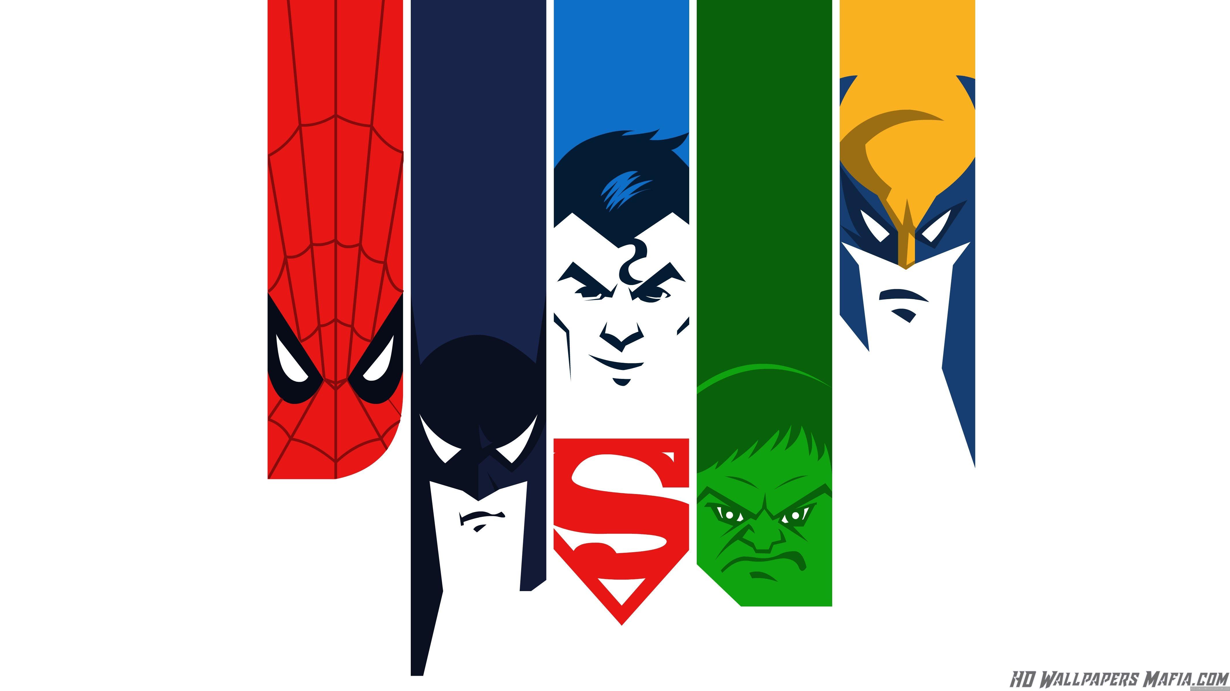 4267x2400 Superheroes Wallpaper Superman Spiderman Batman Wallpaper & Background Download