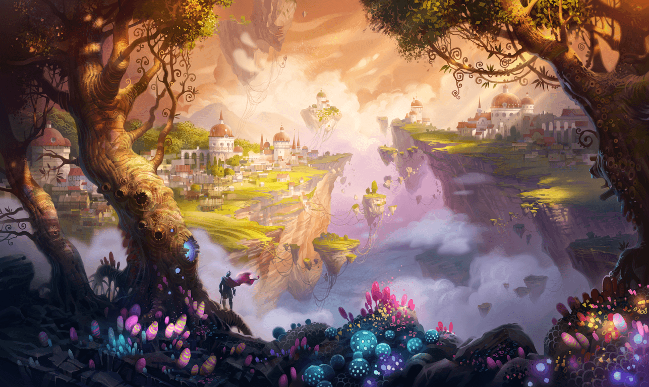 1287x768 Heaven landscape HD wallpaper.com. HD Wallpaper for Download. Drawings, Pemandangan, Fantasi