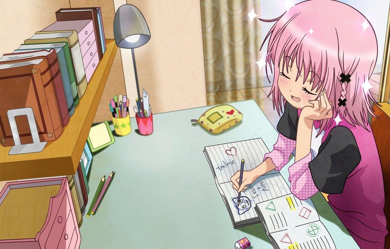 1332x850 Wallpaper anime, notebook, Desk, Amu Hinamori, Shugo Chara image for desktop, section прочее