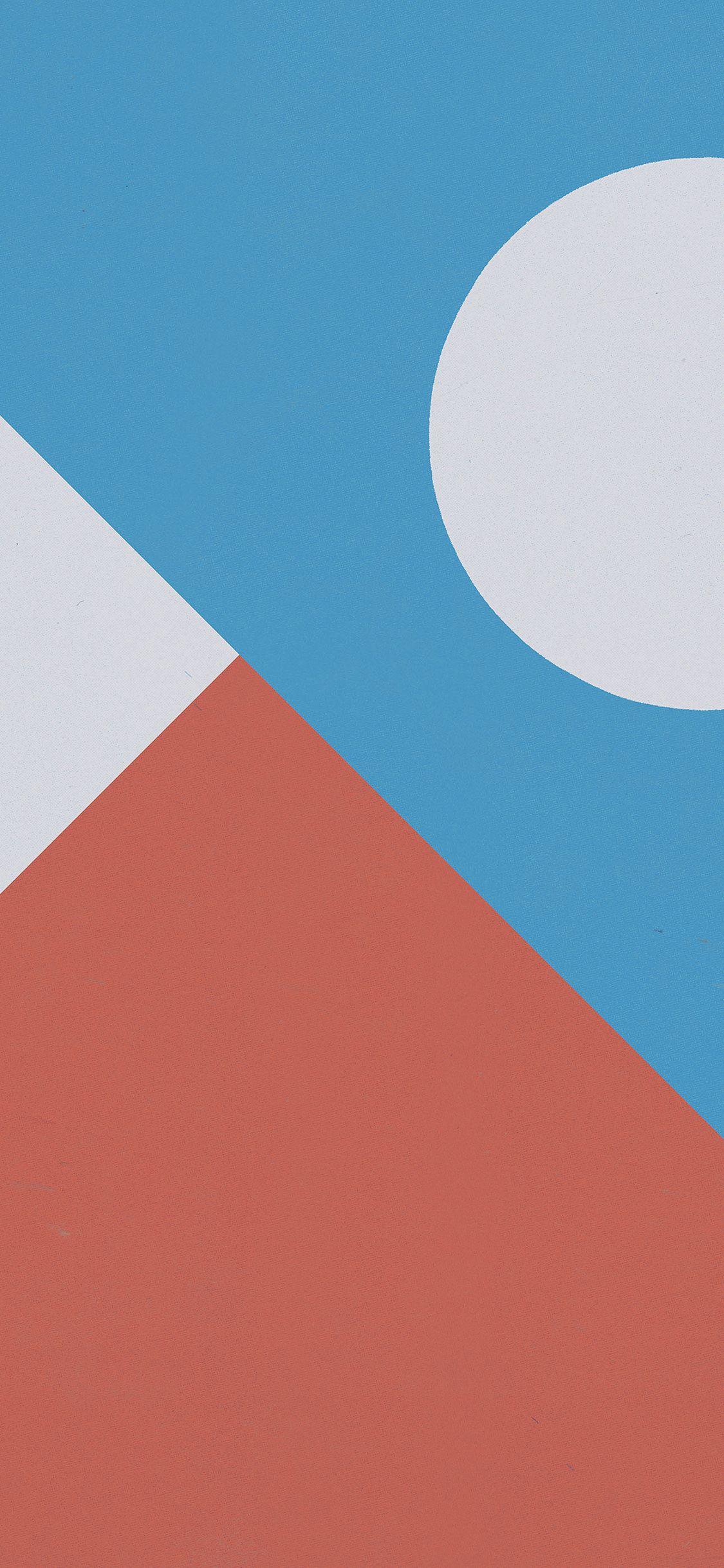 1125x2436 Tycho Art Poster Music Cover White Red Blue Illustration Art Wallpaper