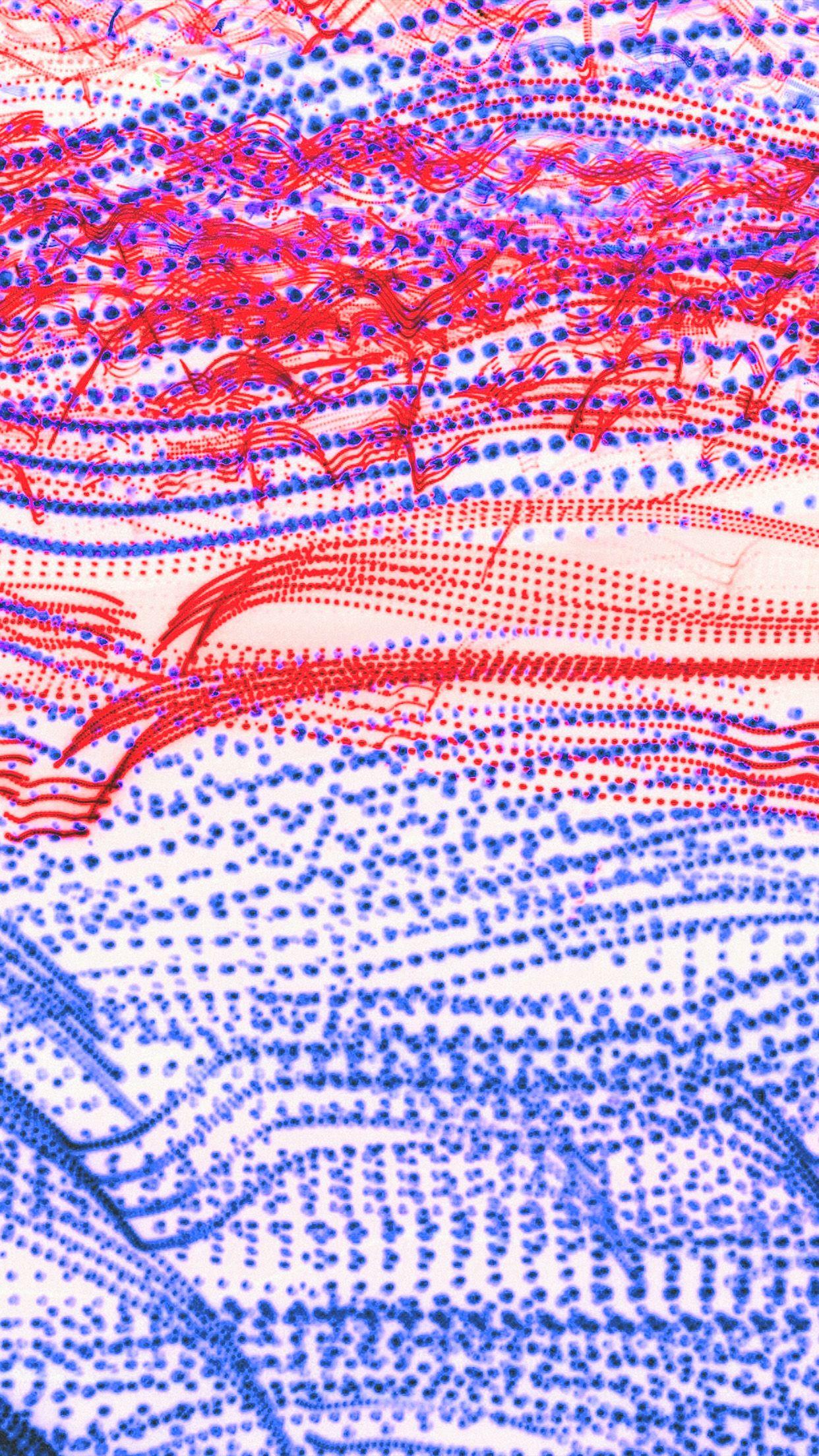 1242x2208 Dots Light Party Blue Red White Pattern