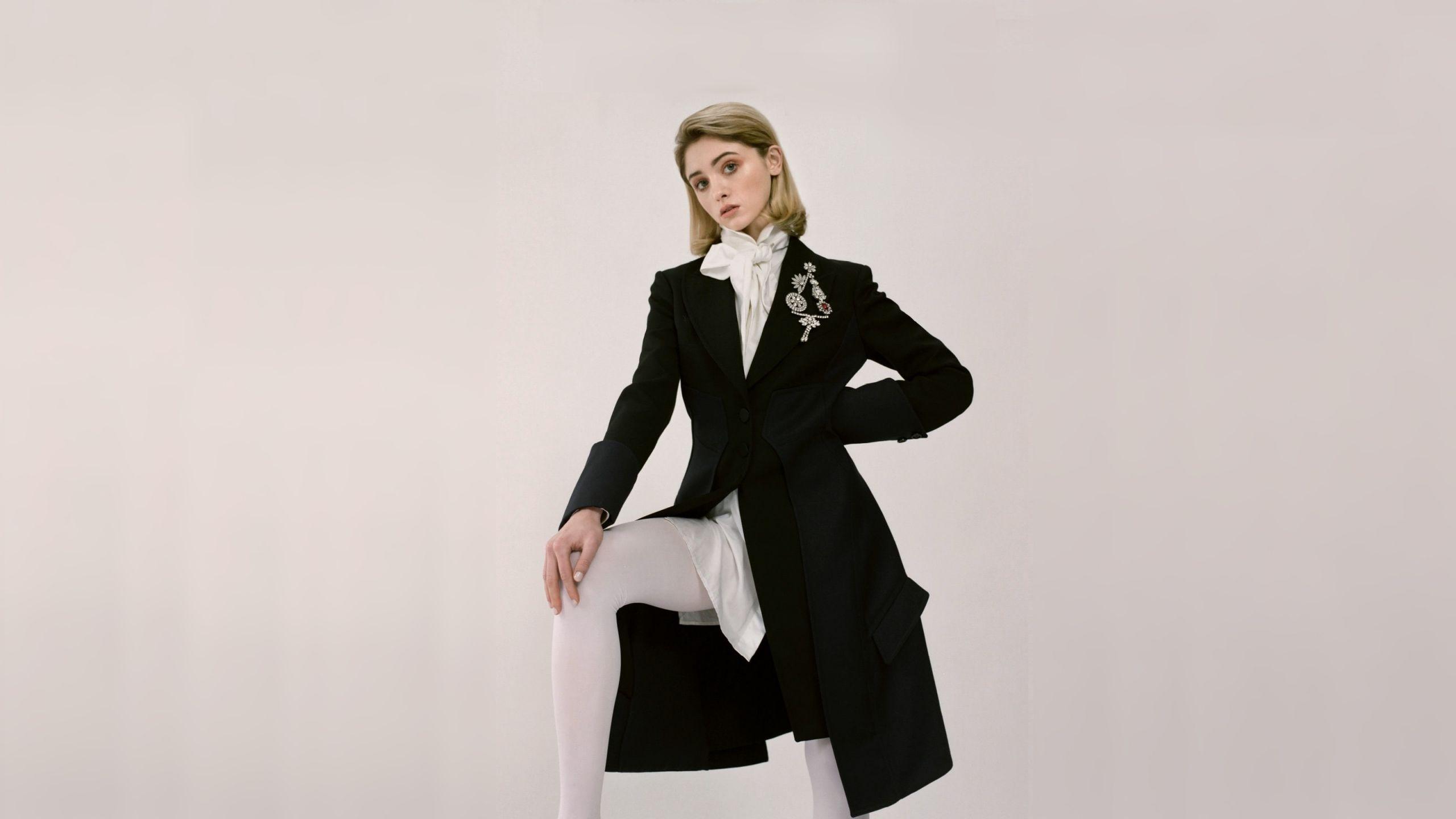 2560x1440 Download 2560x1440 wallpaper natalia dyer, black dress, celebrity, dual wide, widescreen 16: widescreen, 2560x1440 HD image, background, 10691