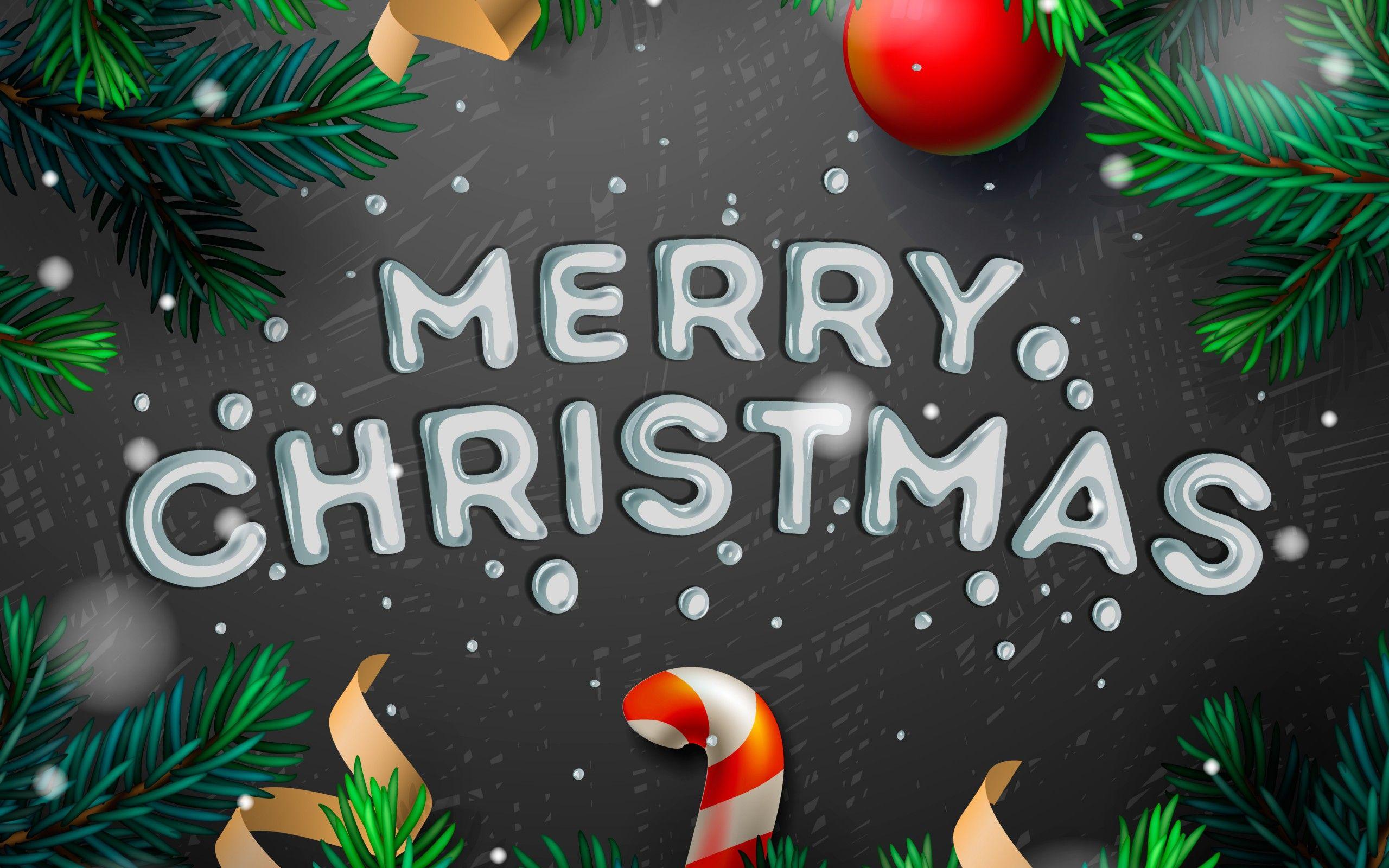 2560x1600 Merry Christmas Wallpaper HD Wallpaper
