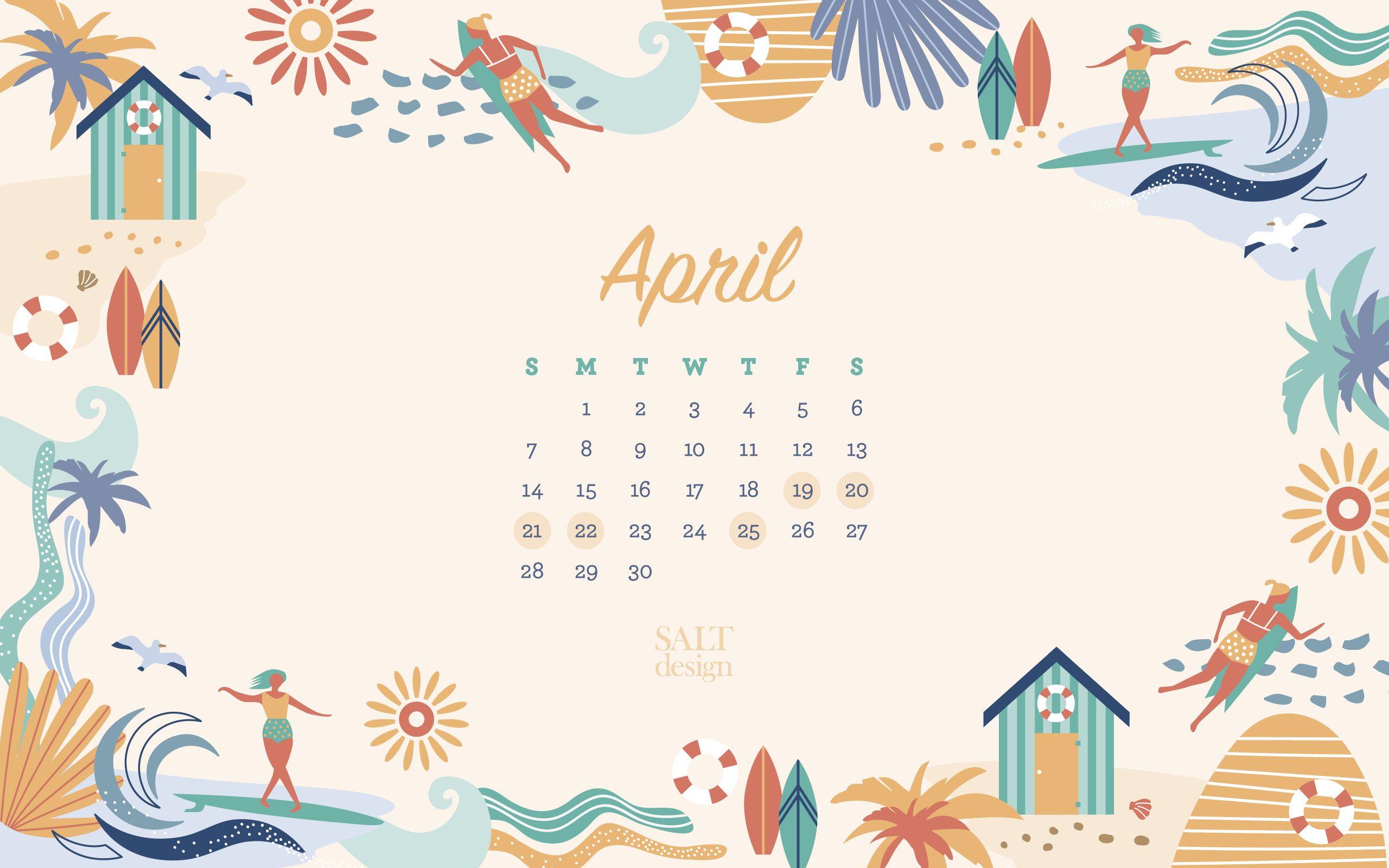 2560x1600 SALT 2019 April Calendar // FREE Wallpaper
