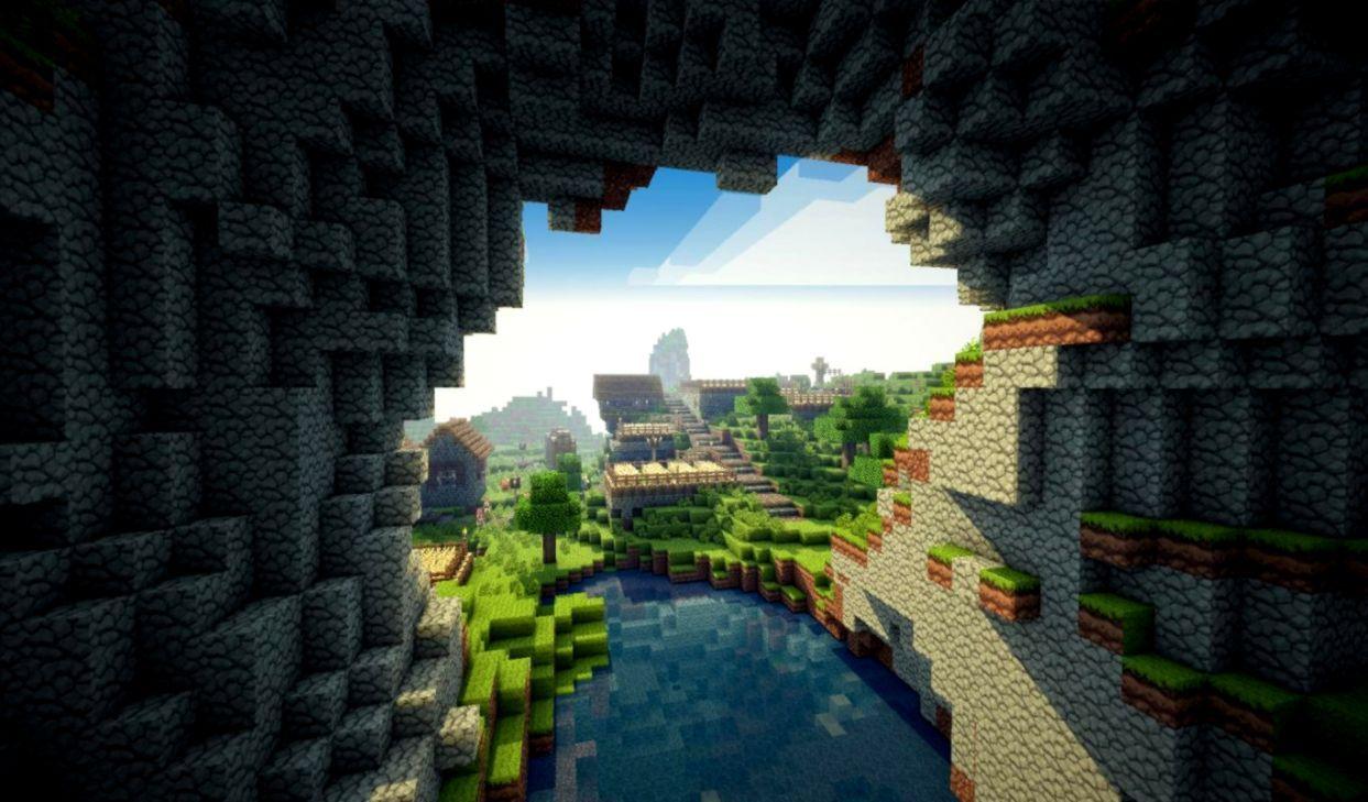 1243x729 3D Minecraft Wallpaper