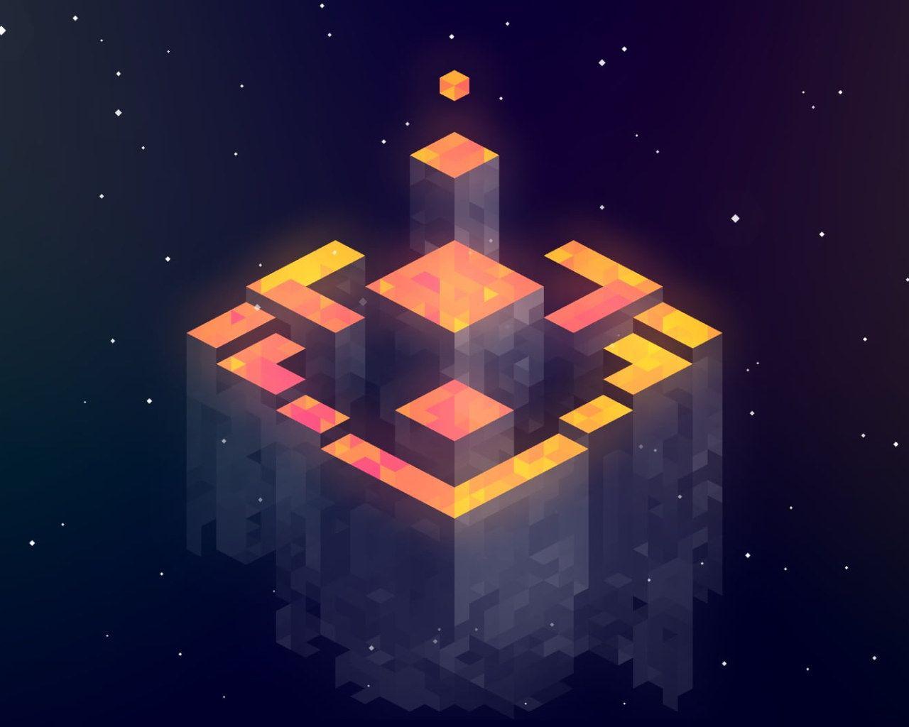 1280x1024 Abstract Wallpaper • Orange and gray Minecraft wallpaper, yellow, gray, and orange structure illustration • Wallpaper For You The Best Wallpaper For Desktop & Mobile
