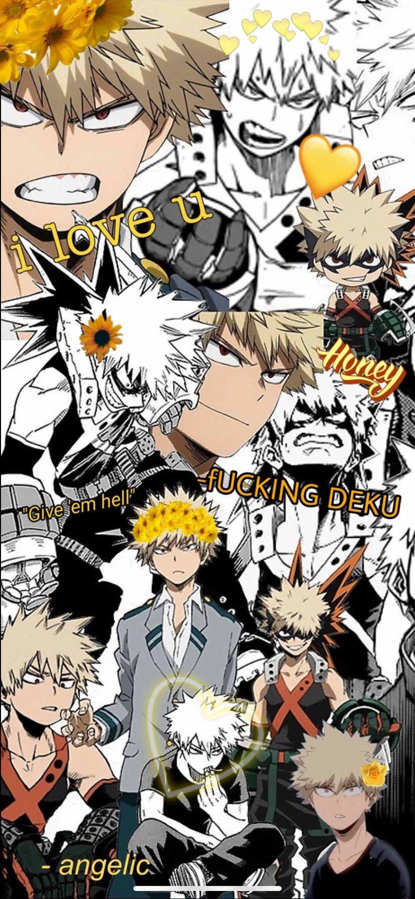 828x1792 Bakugou Collage. Anime wallpaper, Cute anime guys, Anime guys
