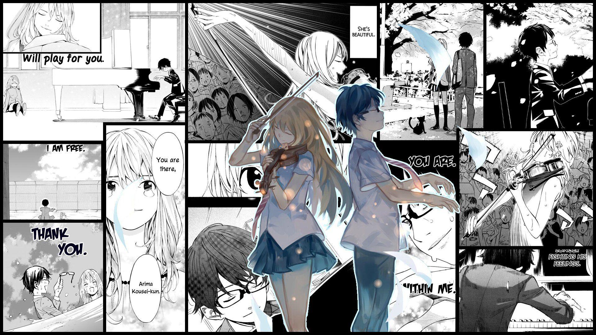1920x1080 SHIGATSU wa KIMI no USO Arima Kosei Your Lie April adventure manga series 1yourlie wallpaperx1080