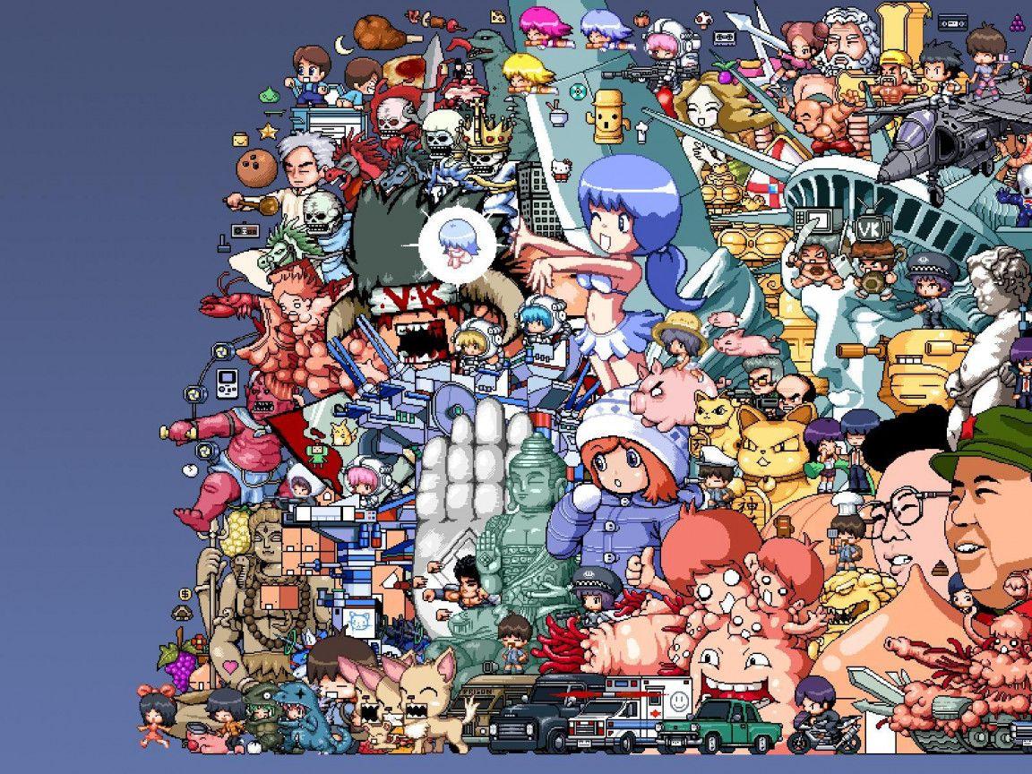 1152x864 Anime Collage HD desktop wallpaper : Widescreen : High Definition