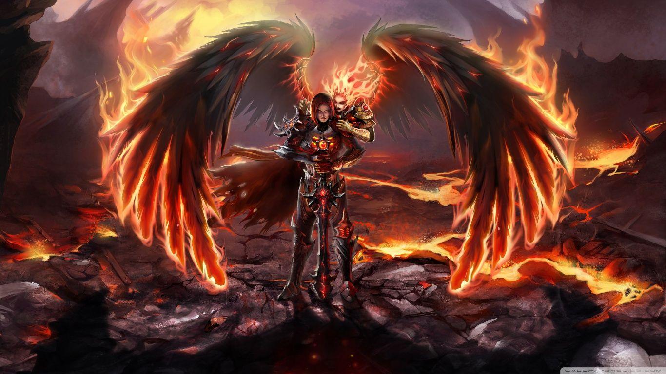 1366x768 Might & Magic Heroes VI, Inferno HD desktop wallpaper : High