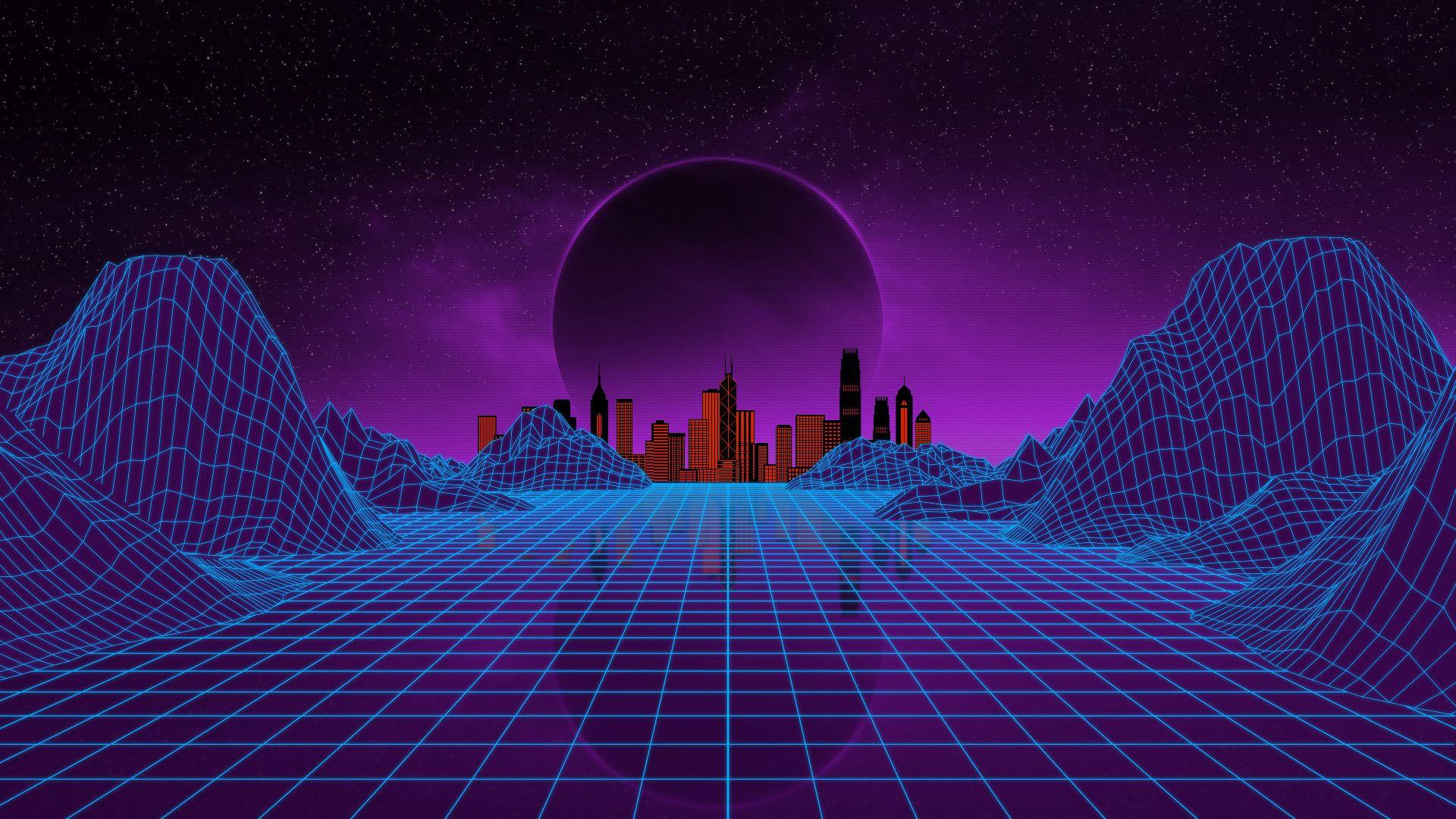 1920x1080 Synthwave Wallpaper 75 Synthwave Wallpaper On Wallpaperplay Wallpaper HD