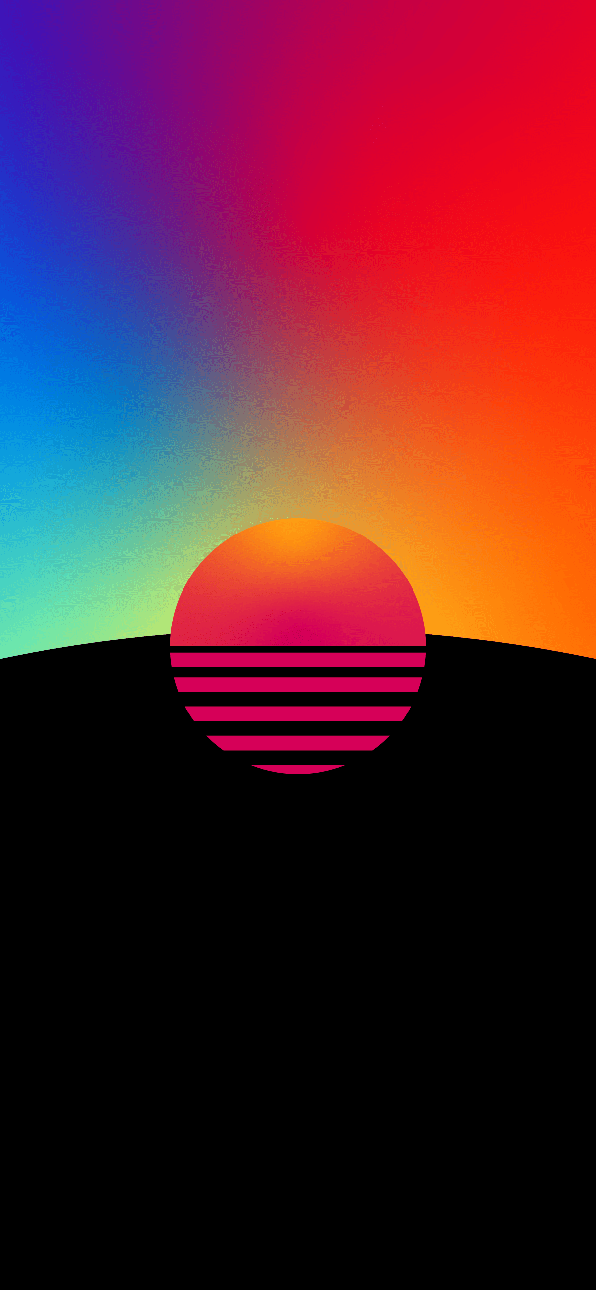 1205x2609 Synth wave sun