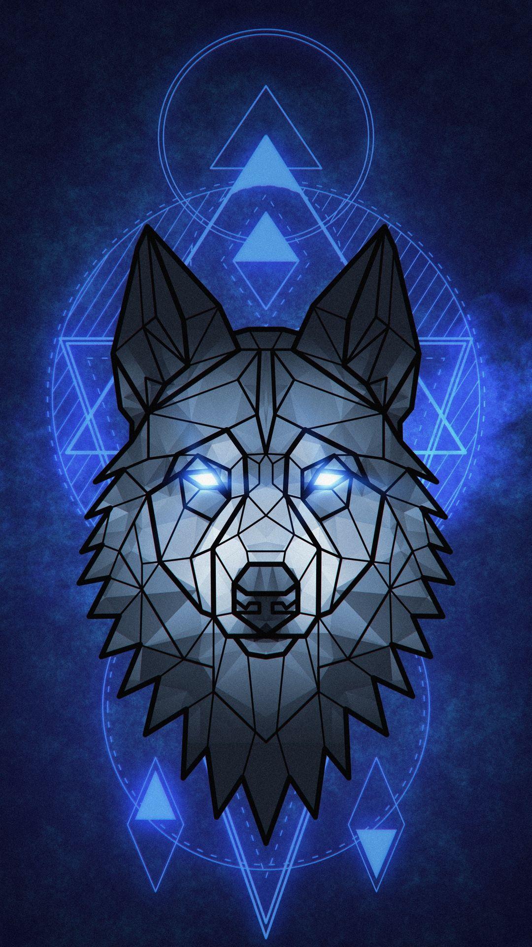 1080x1920 Wolf wallpaper (blue eyes) 1080x1920