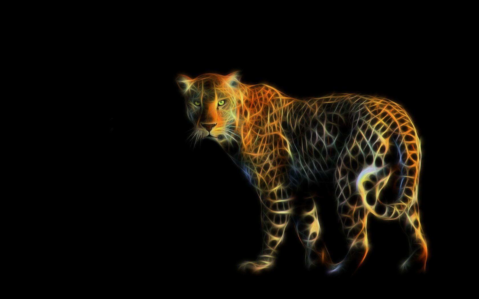1680x1050 Download Leopard, predator, artwork wallpaper, 1680x Widescreen 16: Widescreen