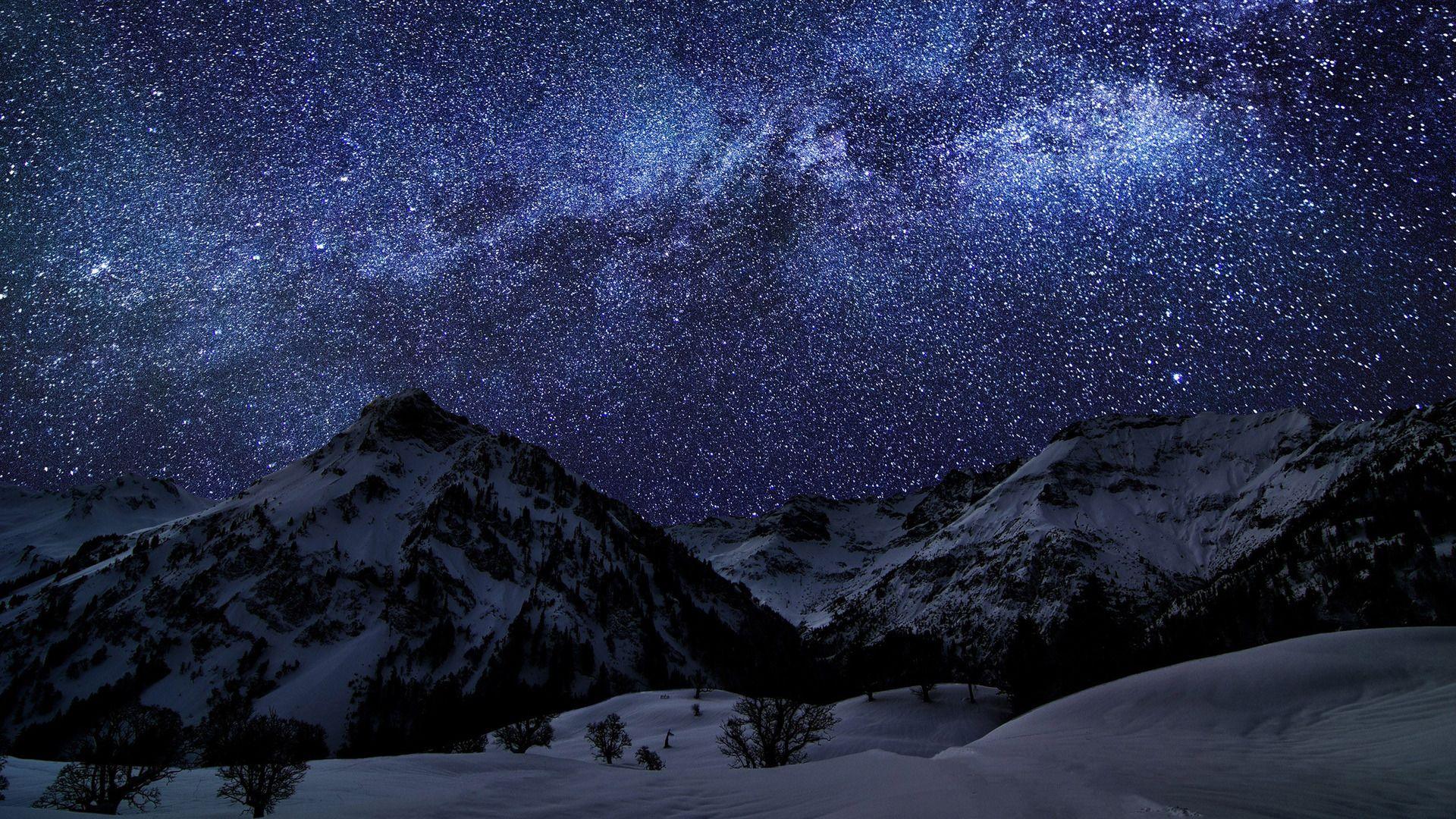 1920x1080 Nature & Landscape Milky Way Mountains wallpaper Desktop, Phone
