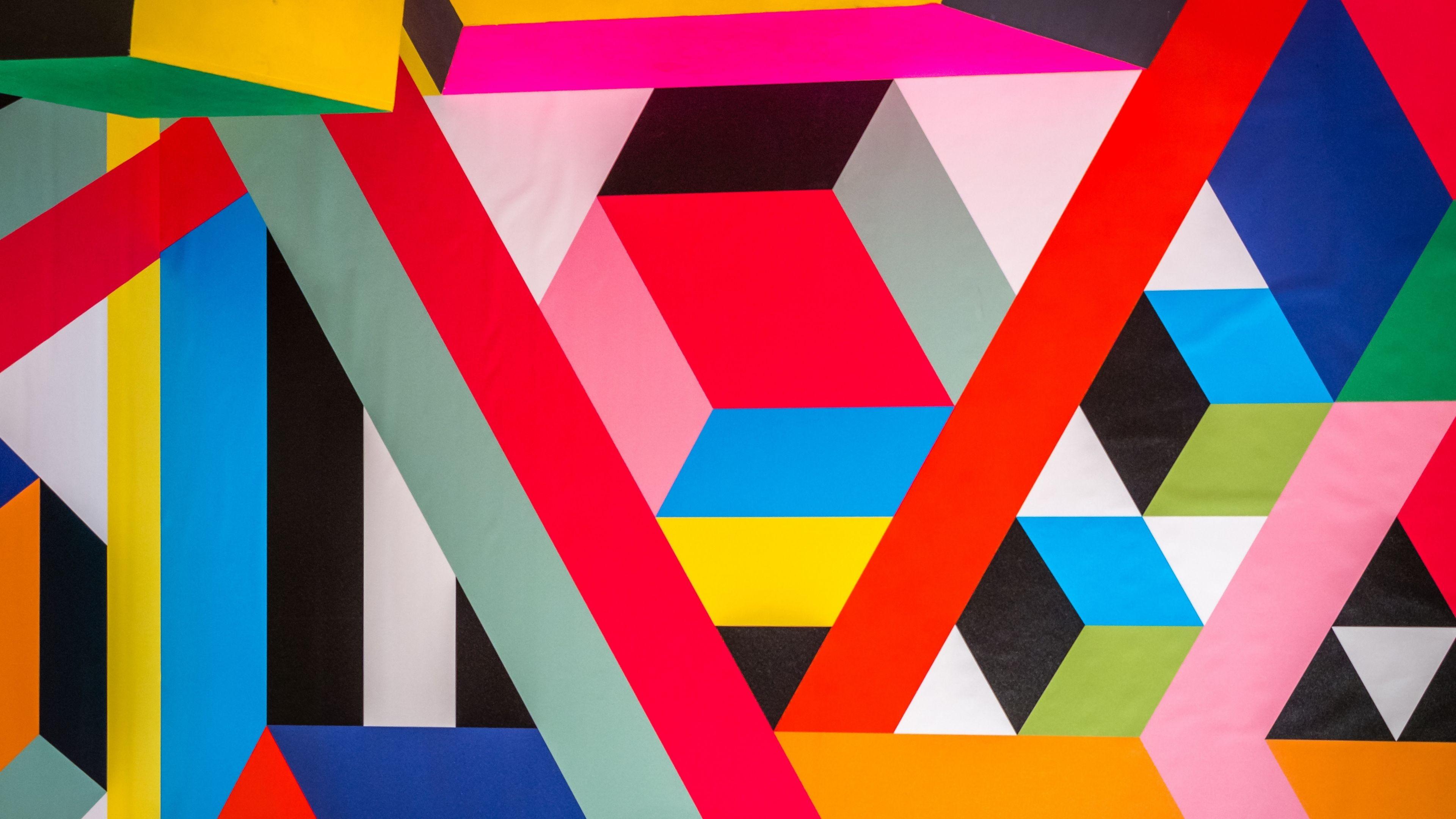 3840x2160 Download 3840x2160 wallpaper pattern, geometric shapes, colorful and bright, 4k, uhd 16: widescreen, 3840x2160 HD image, background, 21010