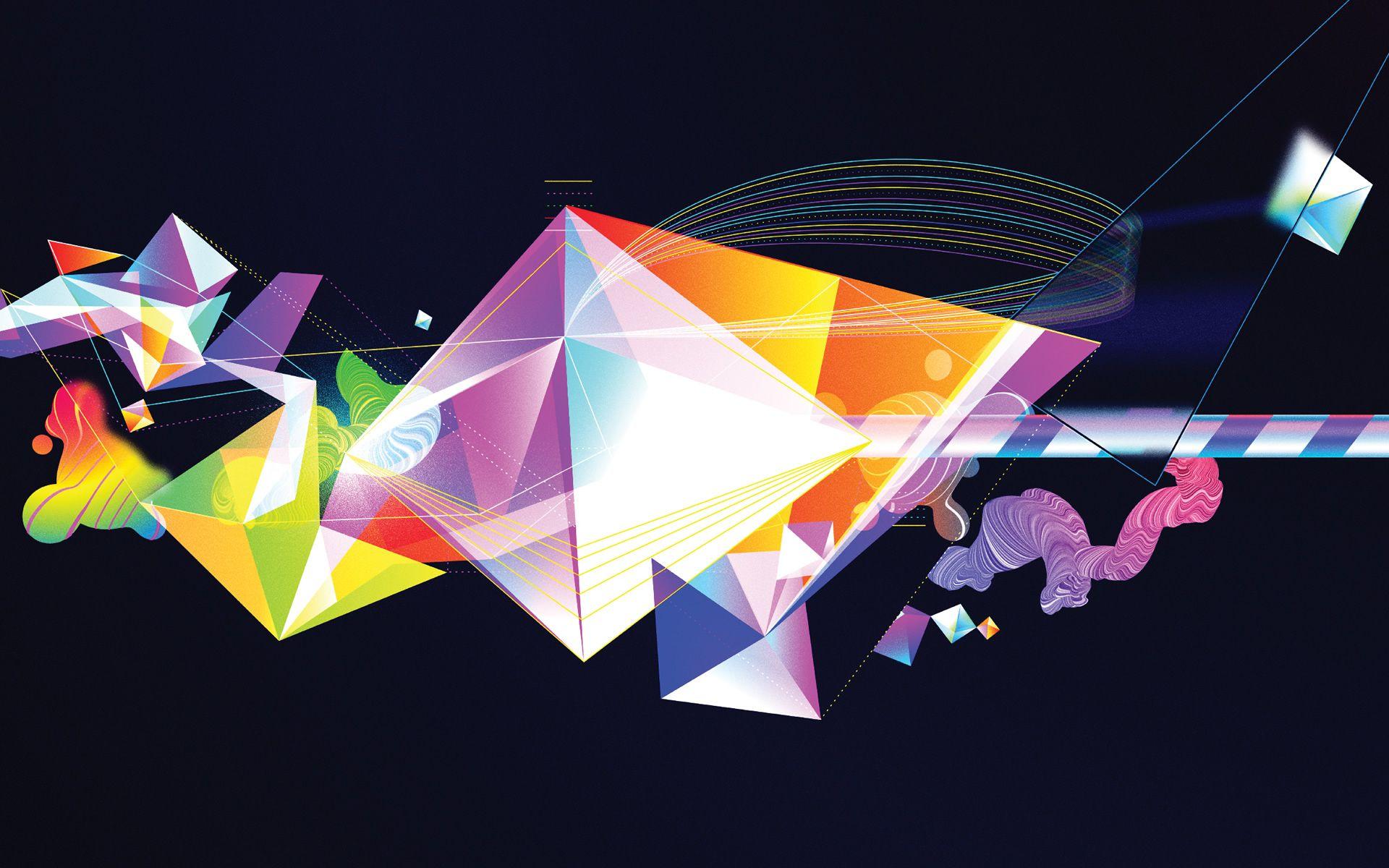 1920x1200 abstract, rainbows, geometry wallpaper