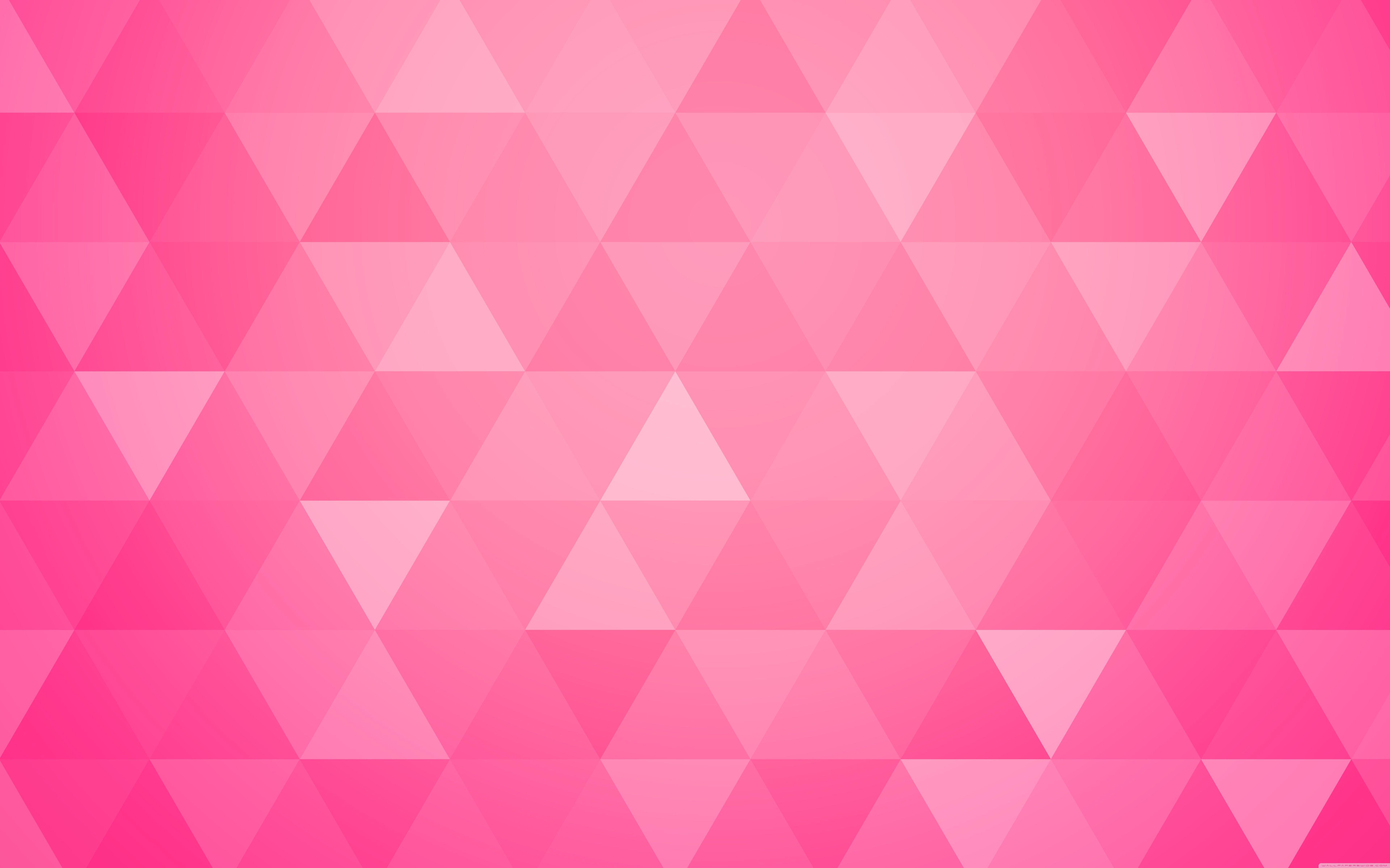 7680x4800 Download Bright Pink Abstract Geometric Triangle. UltraHD Wallpaper