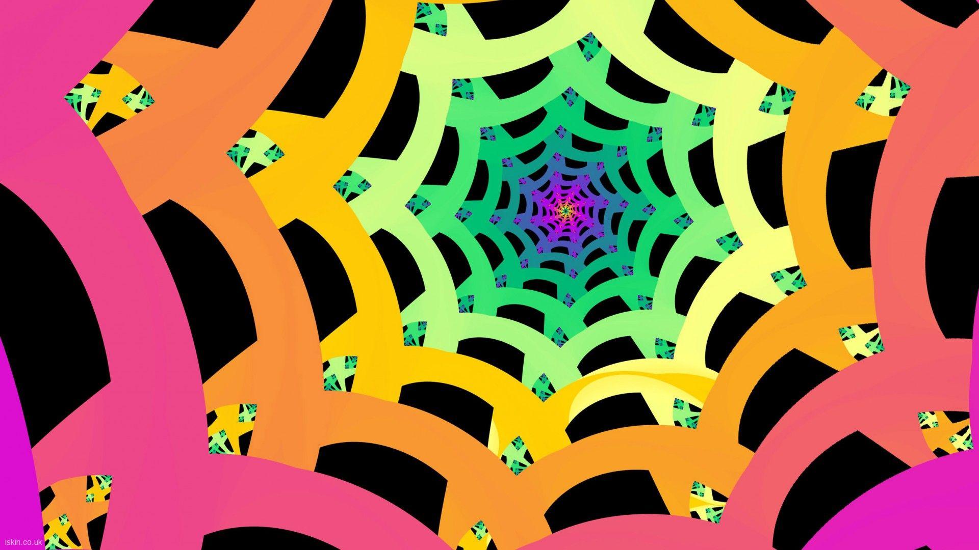 1920x1080 Web, rainbow, wallpaper, tunnel, geometric