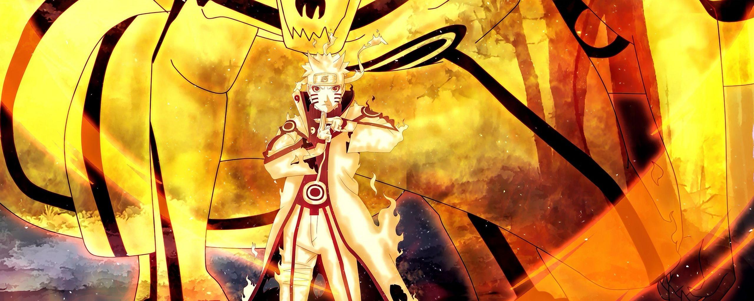 2560x1024 Download Wallpaper 2560x1024 Naruto, Naruto shippuden, Bijuu mode