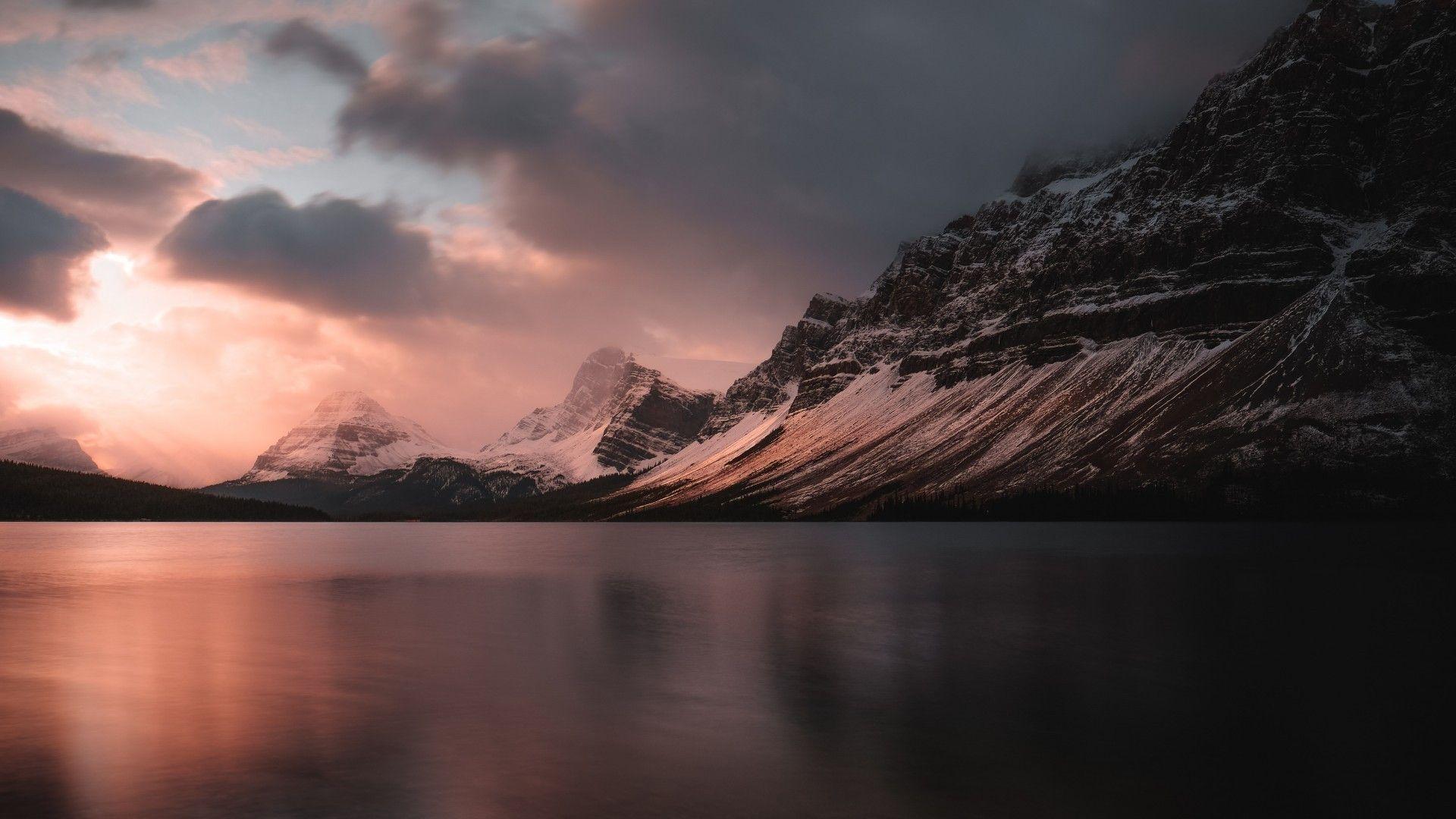 1920x1080 Download 1920x1080 Sunset, Scenery, Mood, Lake Wallpaper for Widescreen