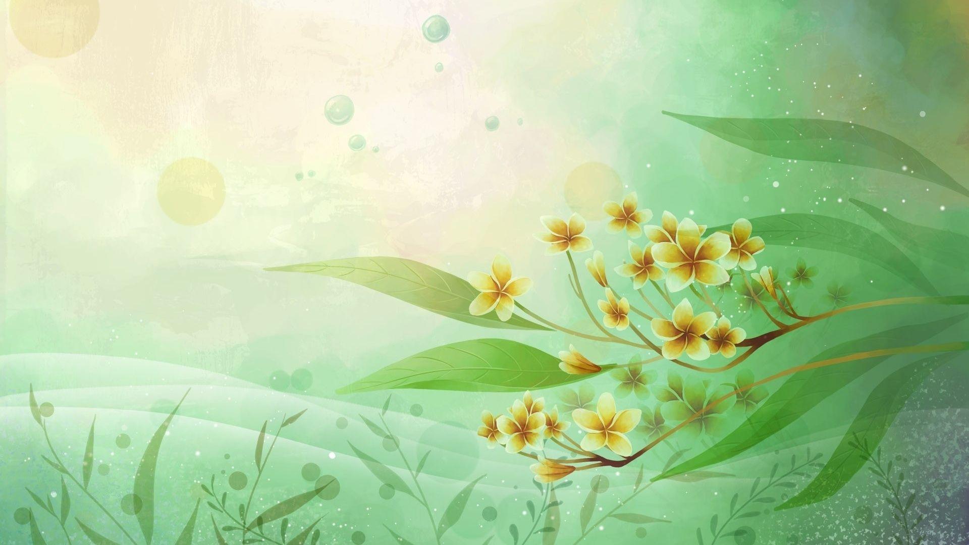 1920x1080 Abstract Flowers & Leaves desktop PC and Mac wallpaper