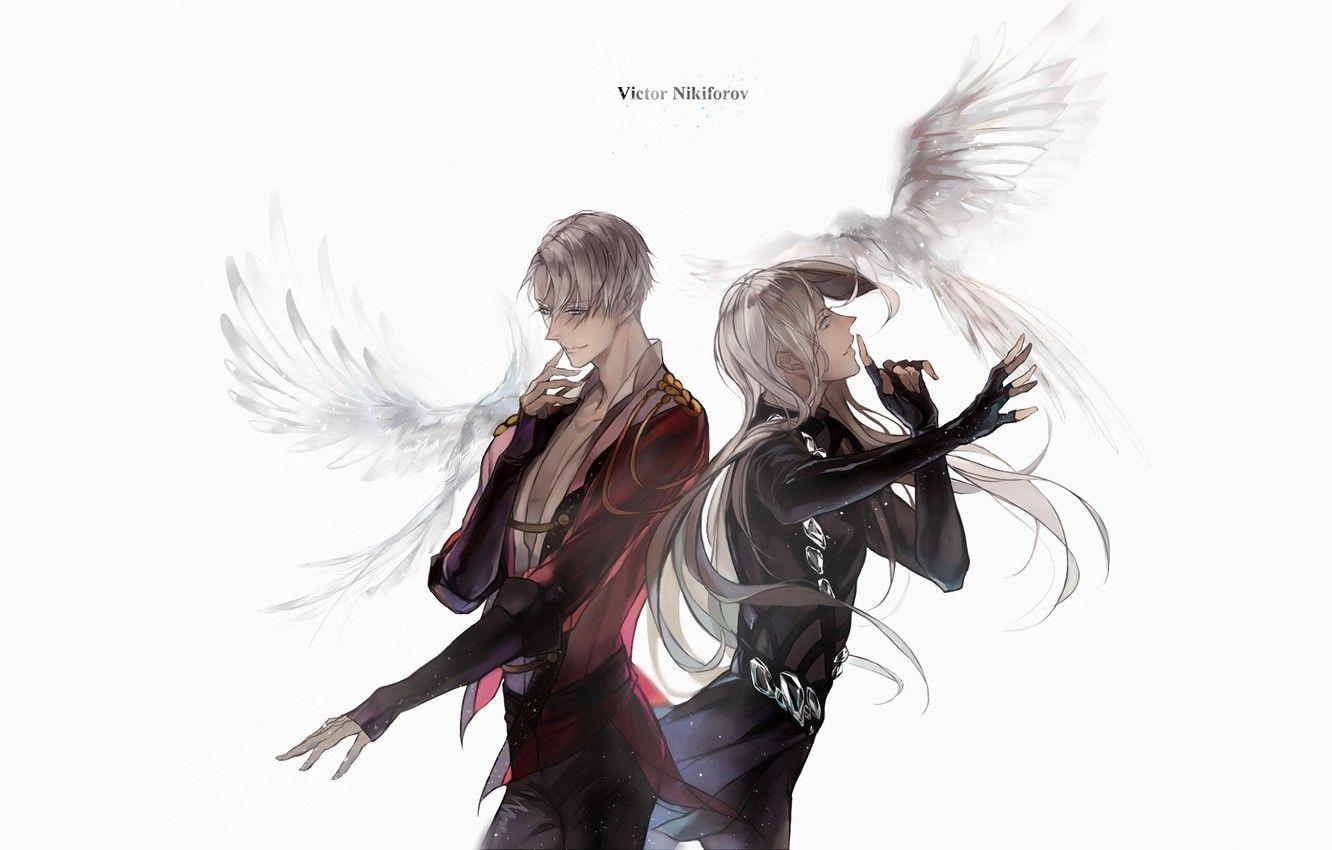 1332x850 Wallpaper figure skating, speech, Yuri on the ice, Viktor Nikiforov, Yuri On Ice image for desktop, section сёнэн