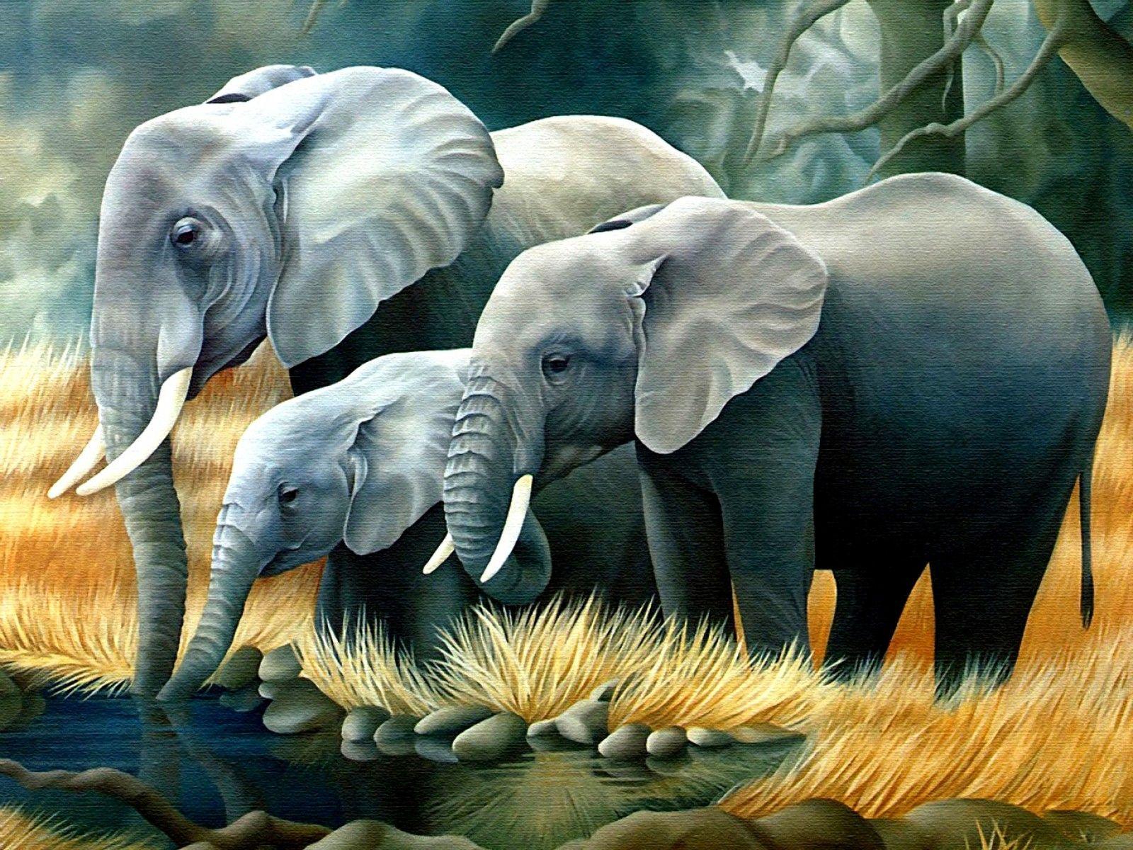 1600x1200 Elephant image cartoon wallpaper