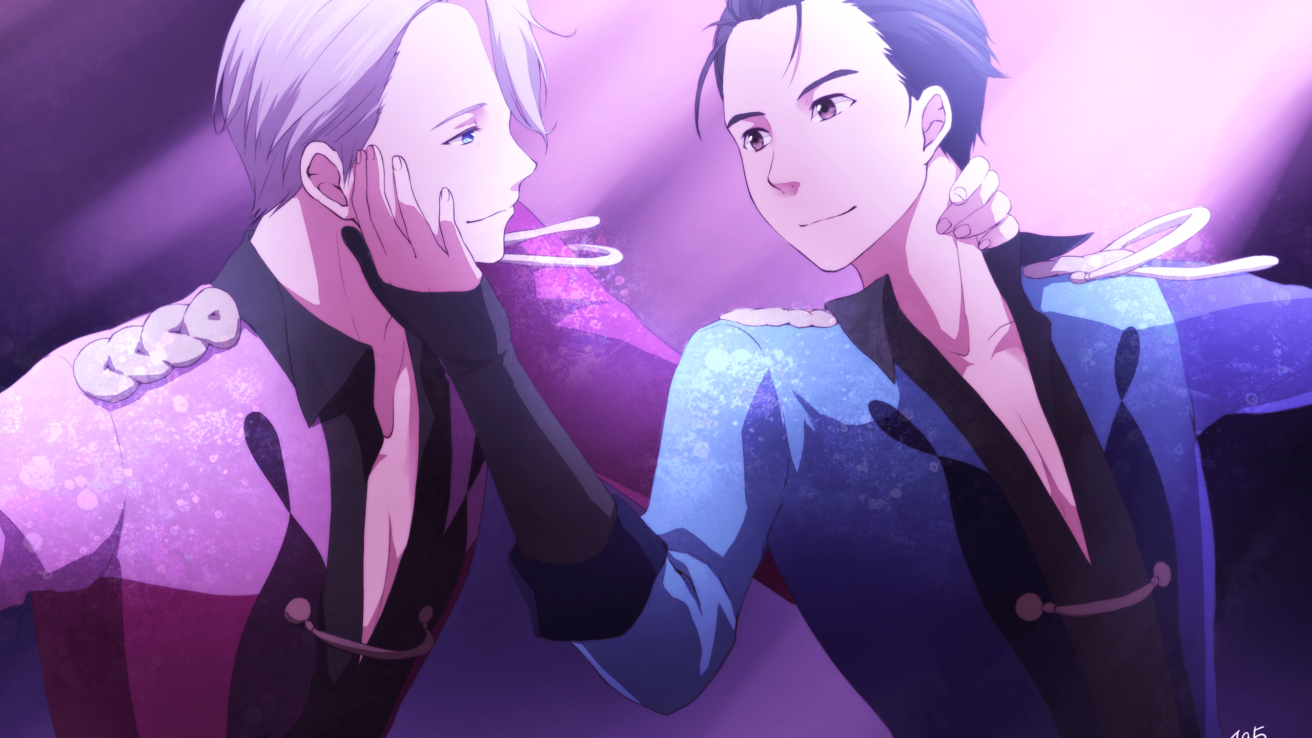 2560x1440 Katsuki Yuuri, Viktor Nikiforov, Skating, Yuri On Ice On Ice Yuri And Victor Wallpaper & Background Download