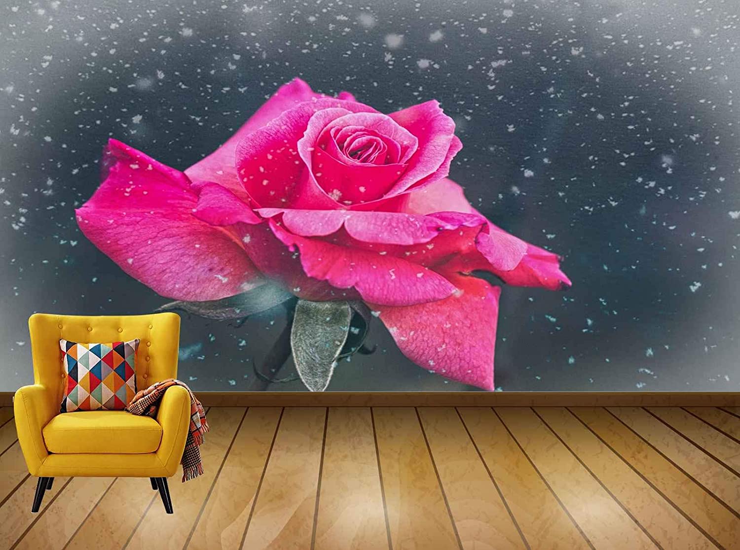 1500x1116 Buy Avikalp Exclusive Awi7698 Rose Romantic Snow Fantasy Rose Bloom Beauty HD Wallpaper(10 ft x 14 ft) Online at Low Prices in India