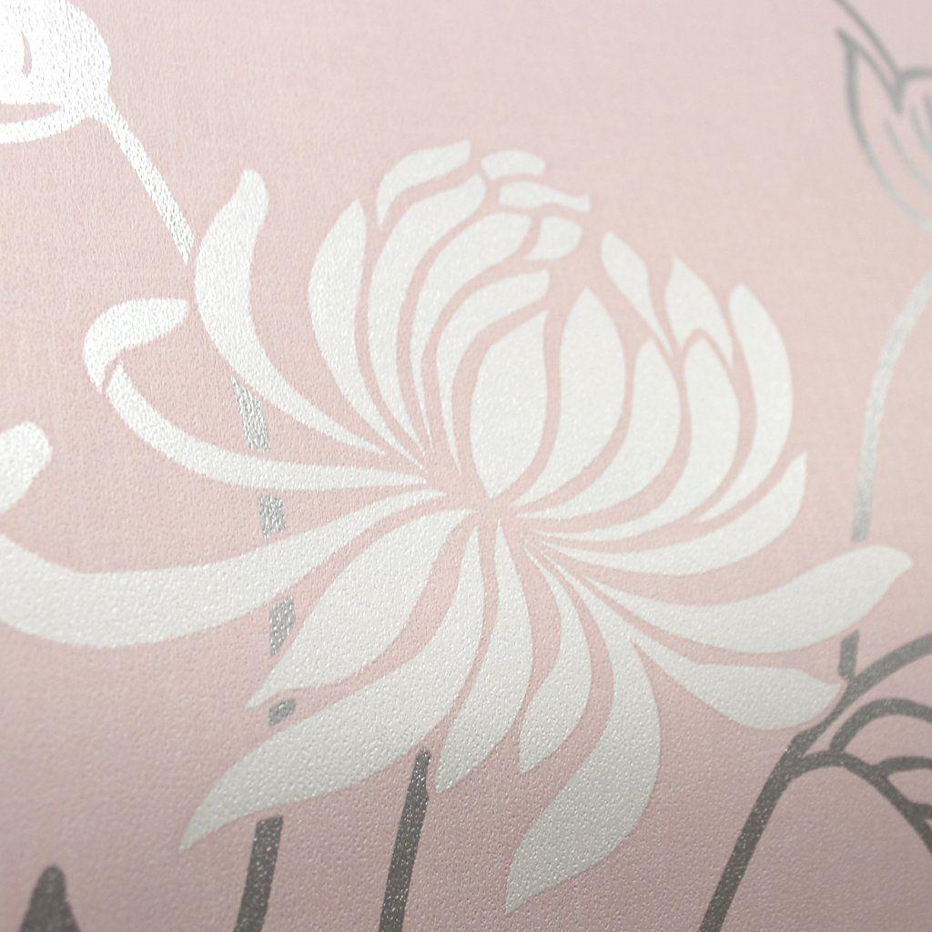 1024x1024 Riva Blush Pink Silver. Feature Wallpaper, Wallpaper, Blush Pink