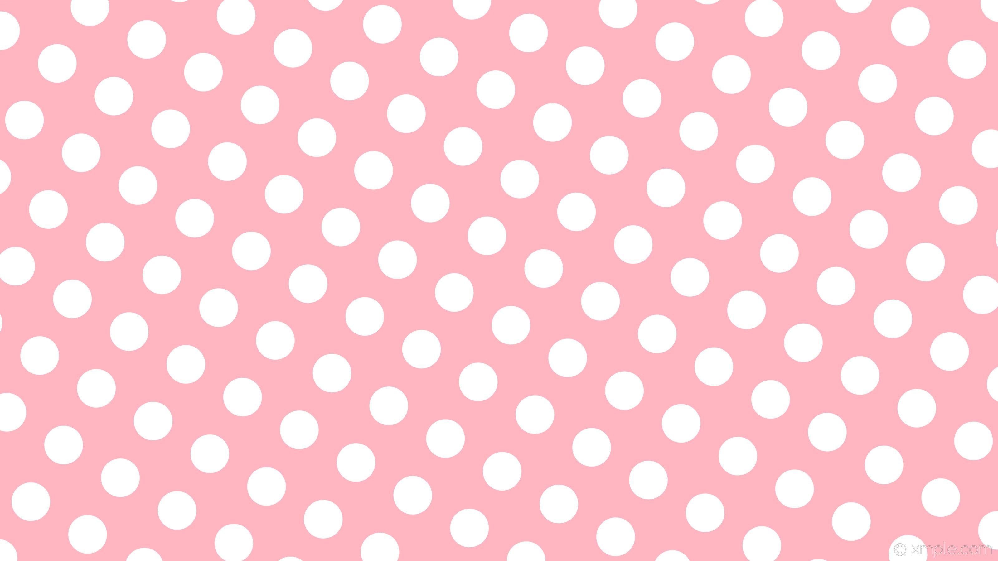 pink polka dot wallpaper background