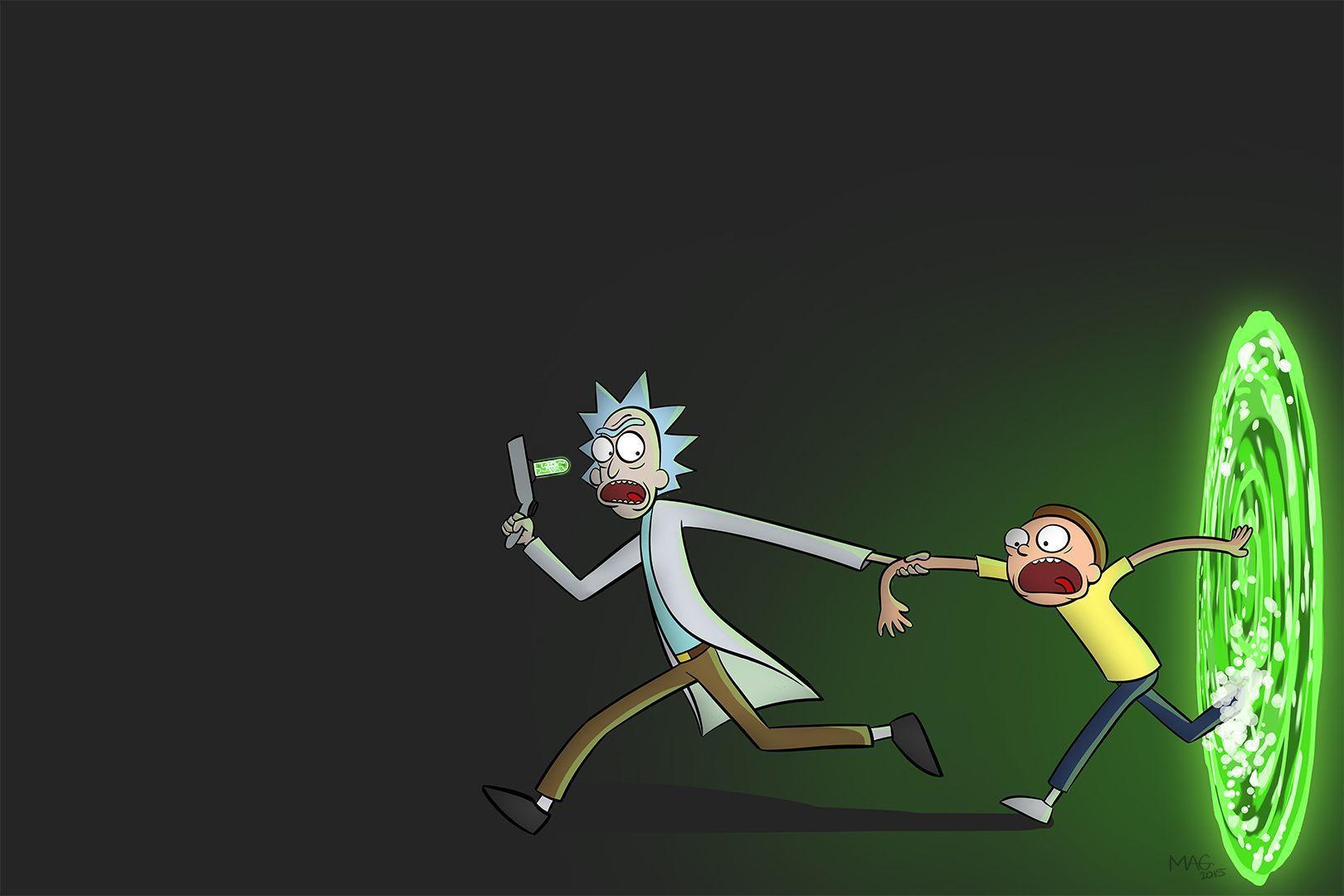 Bạn là fan của Rick and Morty? Cùng chiêm ngưỡng bức ảnh nền vô cùng độc đáo và hài hước với nhân vật của bộ phim thông qua \