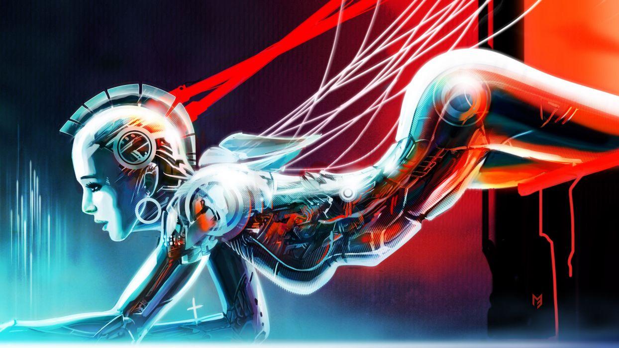 1244x700 Robot Women Wallpaper