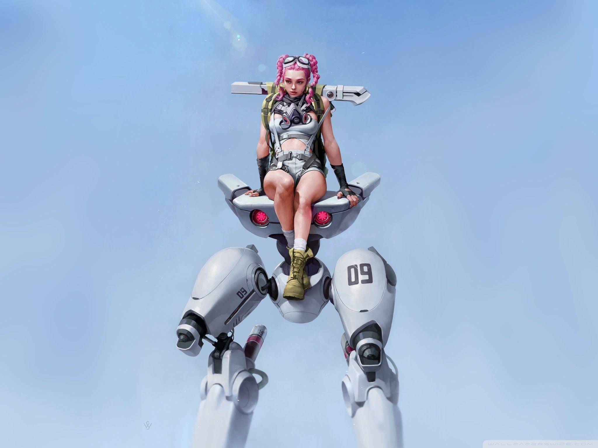2048x1536 Robot and Girl Ultra HD Desktop Background Wallpaper for 4K UHD TV : Widescreen & UltraWide Desktop & Laptop : Tablet