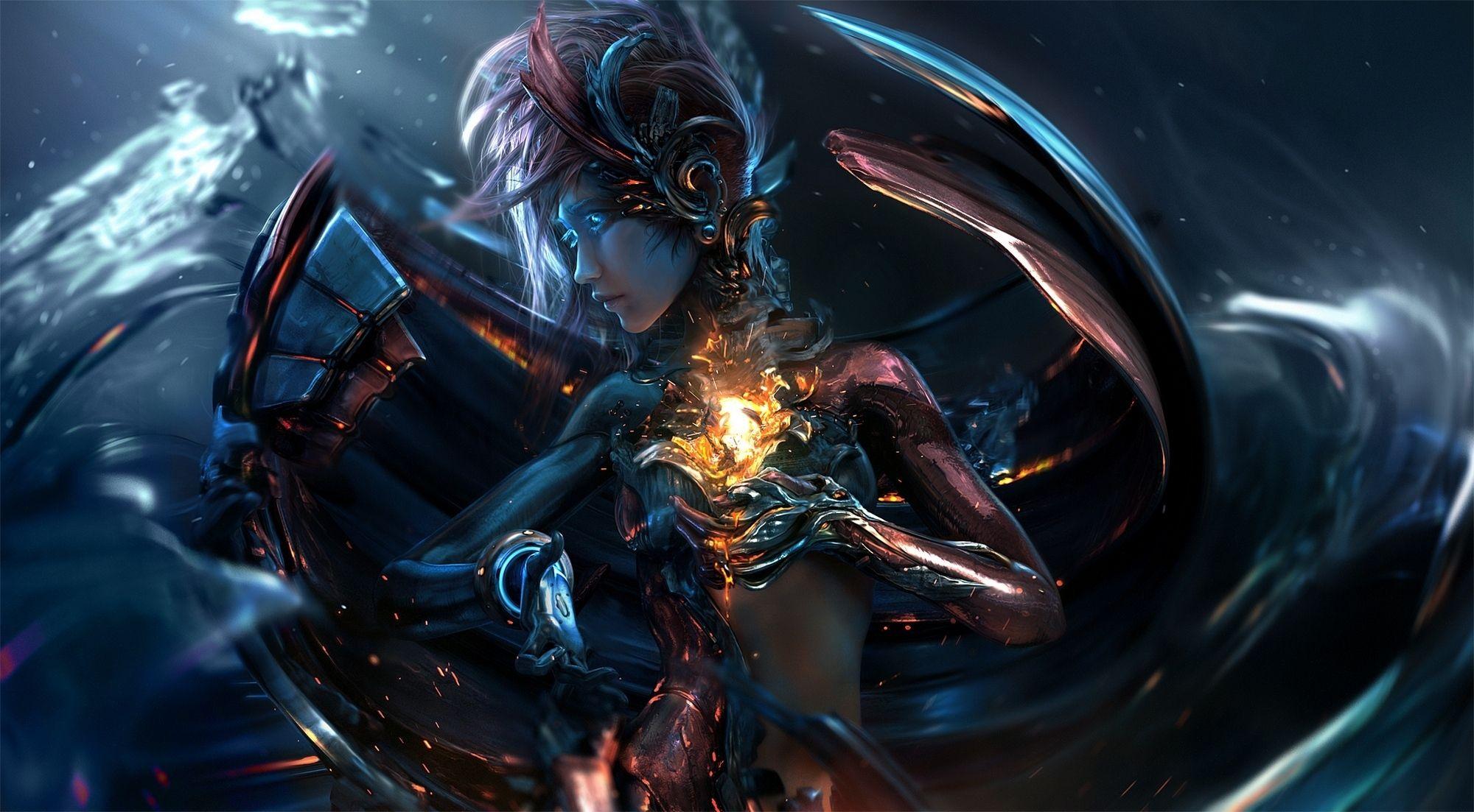 2000x1103 Cyborg robot girl wallpaperx1103