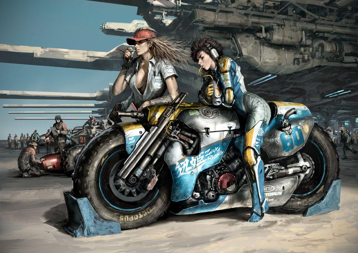 1200x849 Motorcycle Art Wallpaper