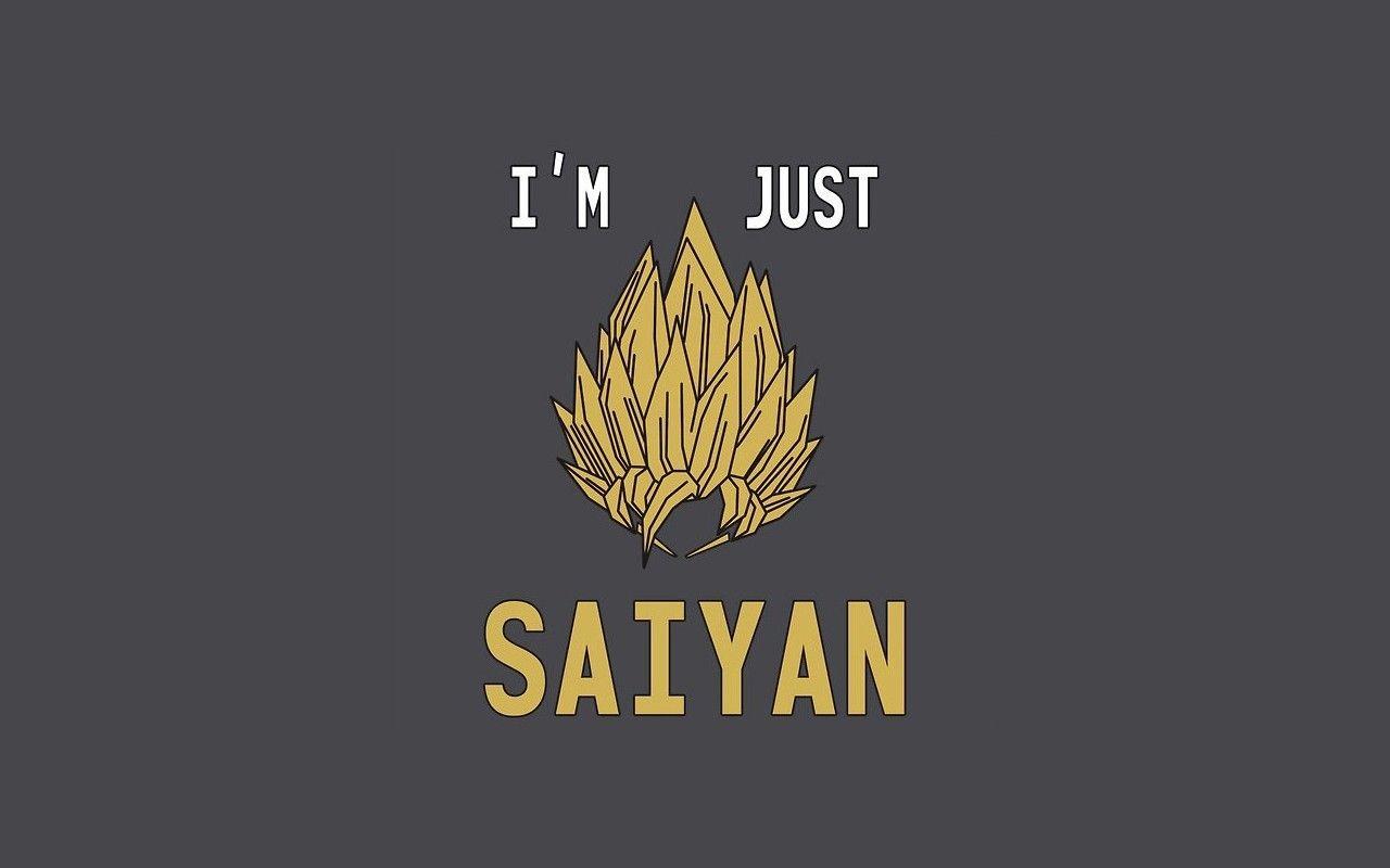 1280x800 #simple background, #humor, #Dragon Ball Z, #saiyan, #minimalism, #typography, wallpaper. Mocah.org HD Desktop Wallpaper