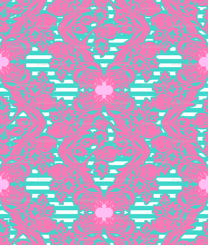 865x1021 Pink and Turquoise Wallpaper