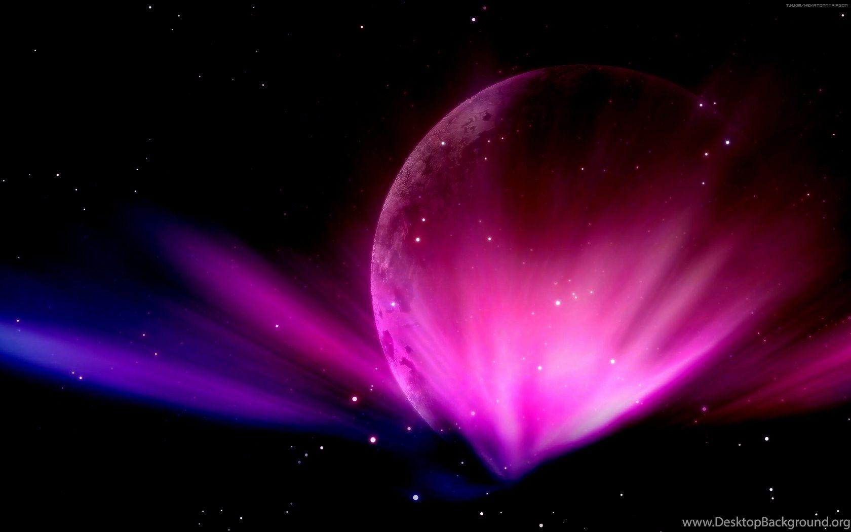 1680x1050 Purple Moon Wallpaper Desktop Background